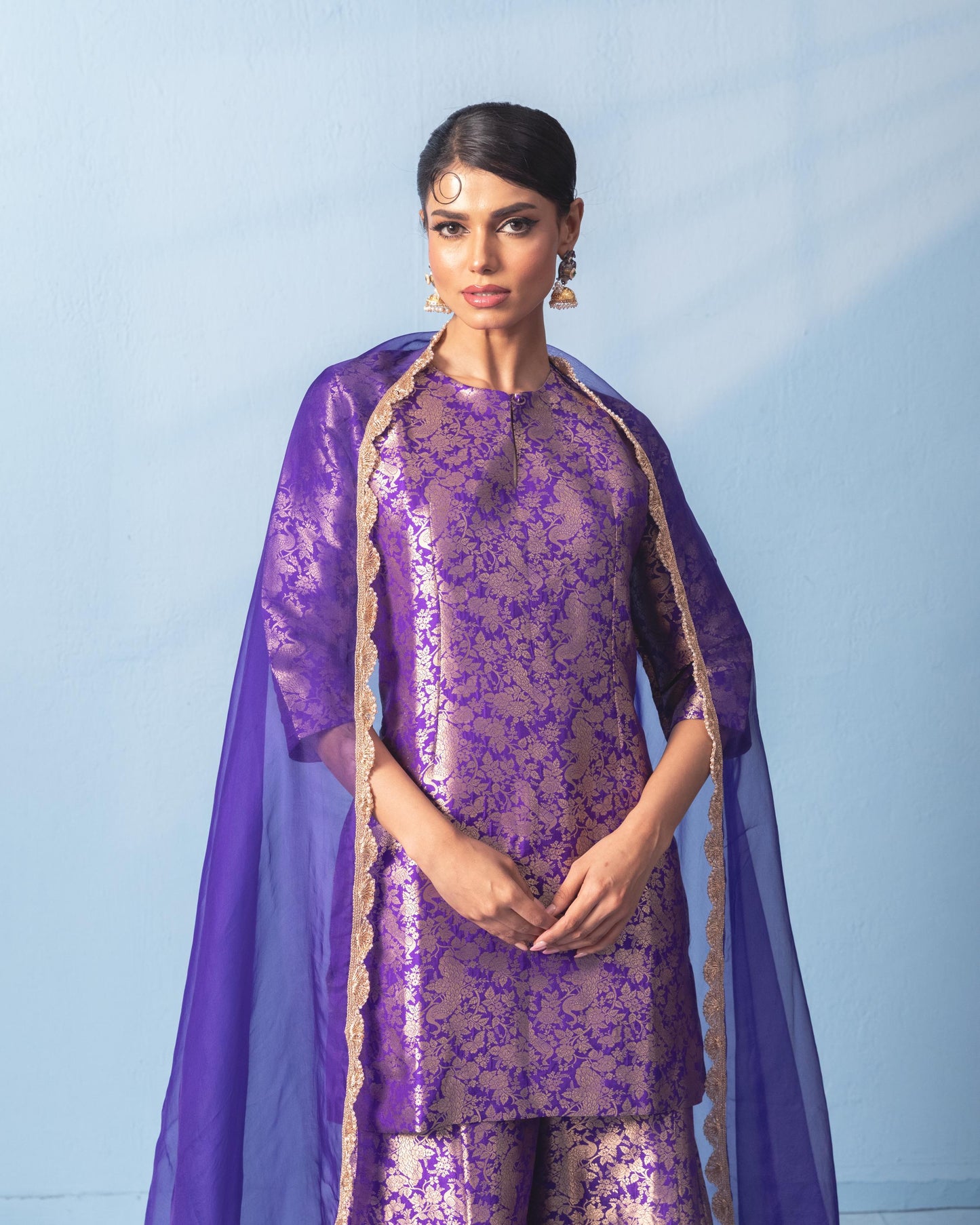 PURPLE SHARARA SET