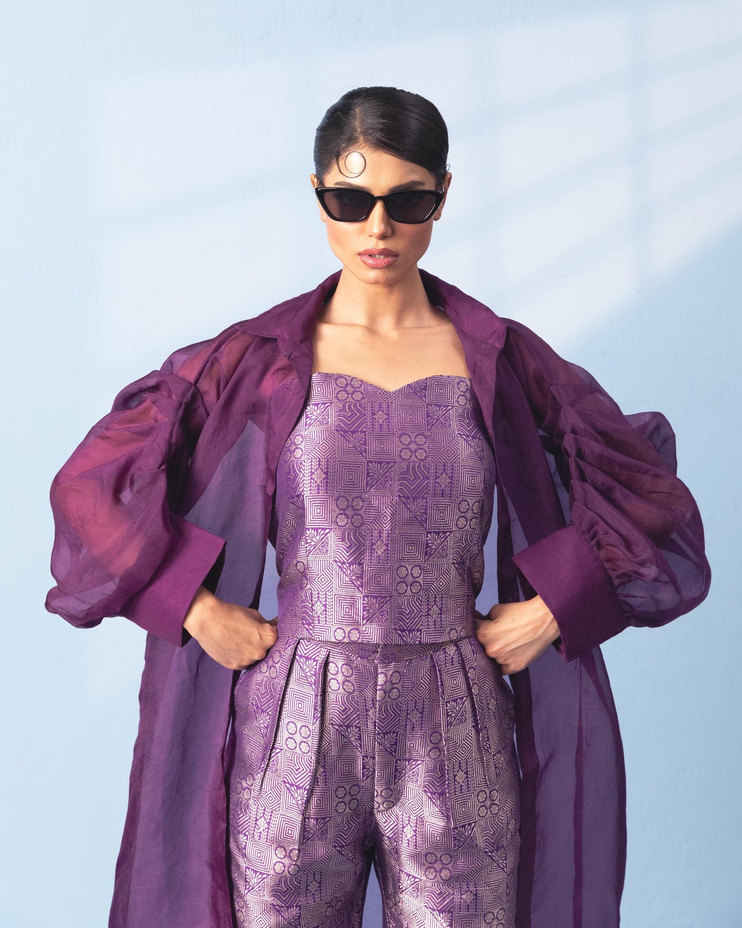 PURPLE TROUSER SET