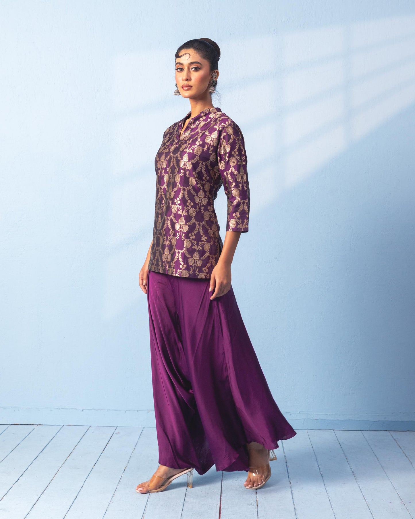 PURPLE KURTA SET