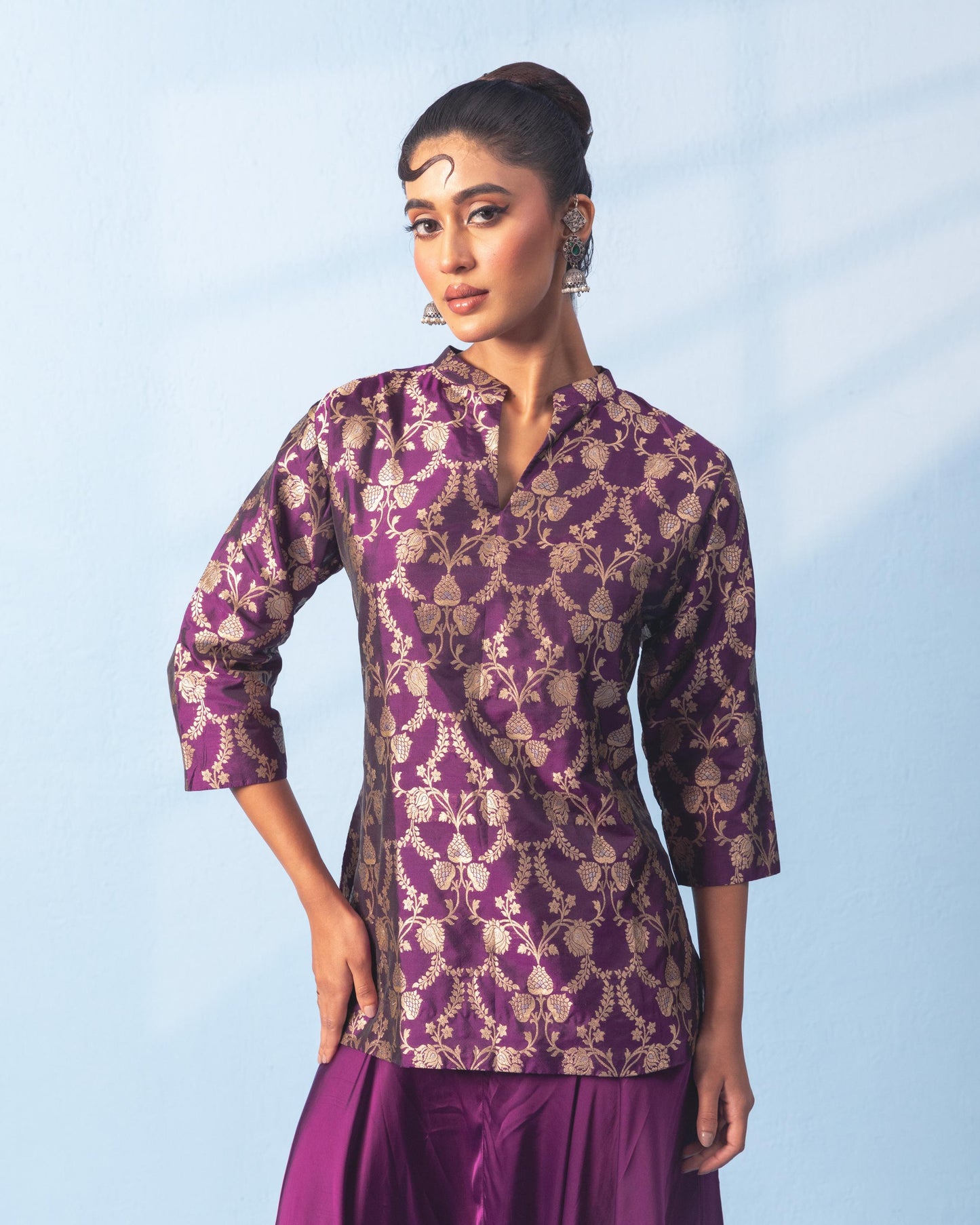 PURPLE KURTA SET