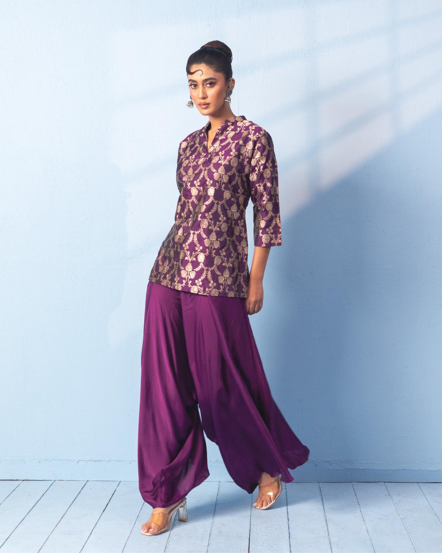 PURPLE KURTA SET
