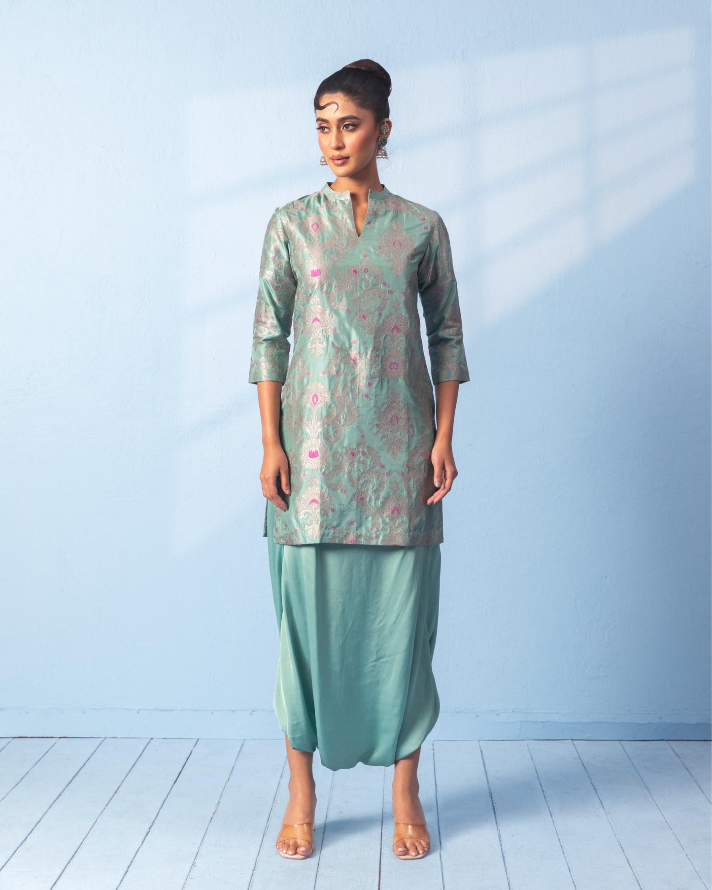 GREEN & BLUE KURTA SET