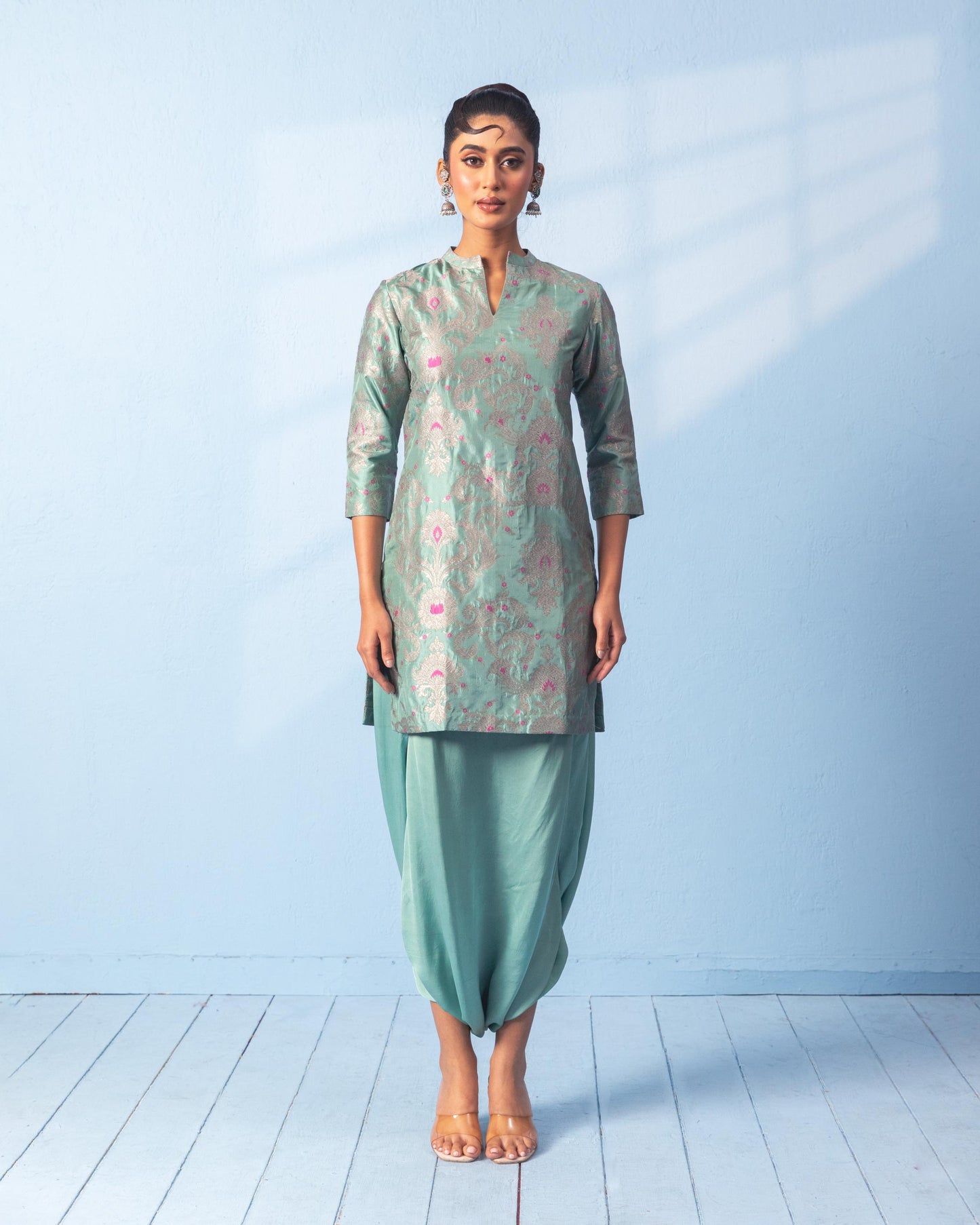 GREEN & BLUE KURTA SET