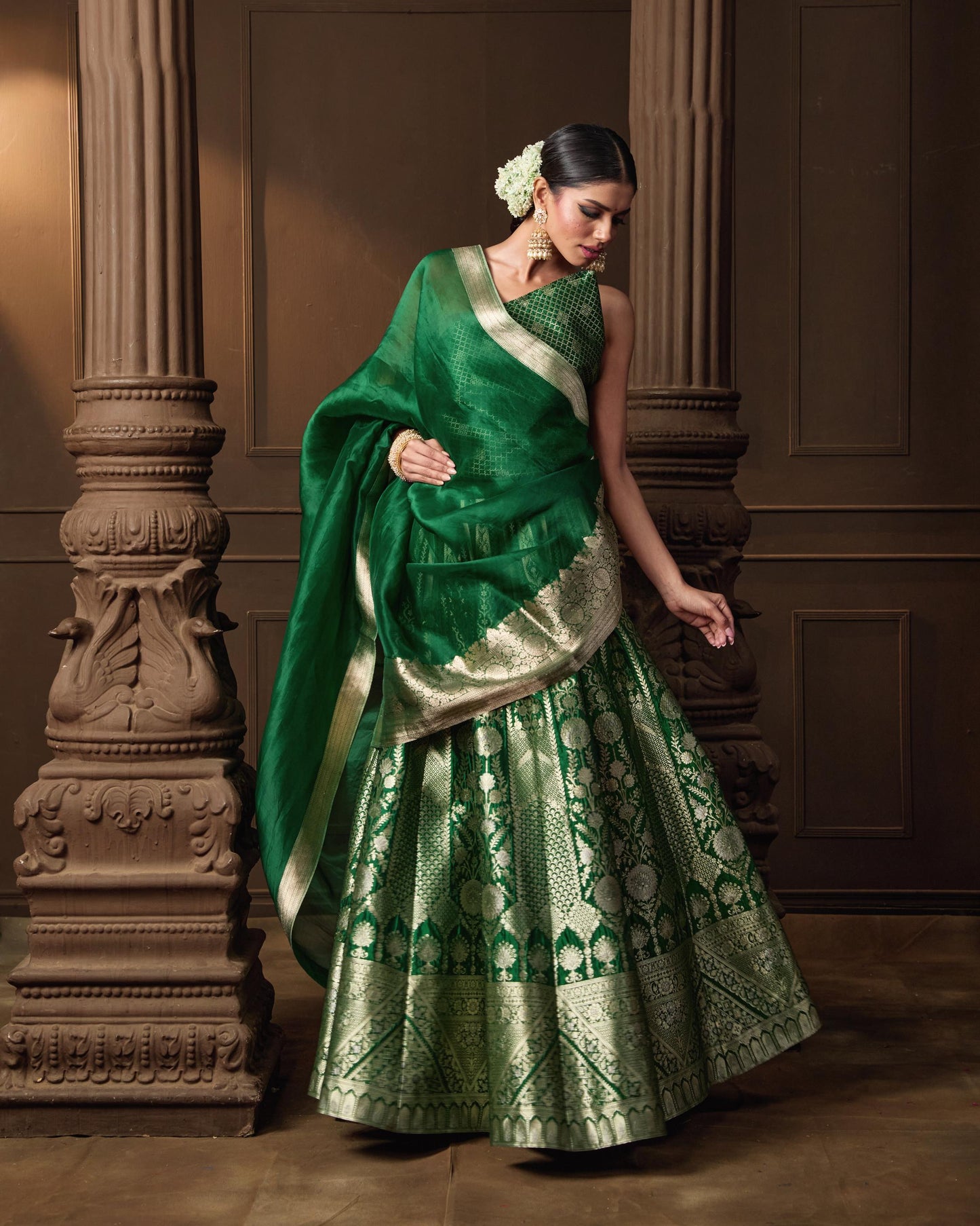 GREEN LEHENGA