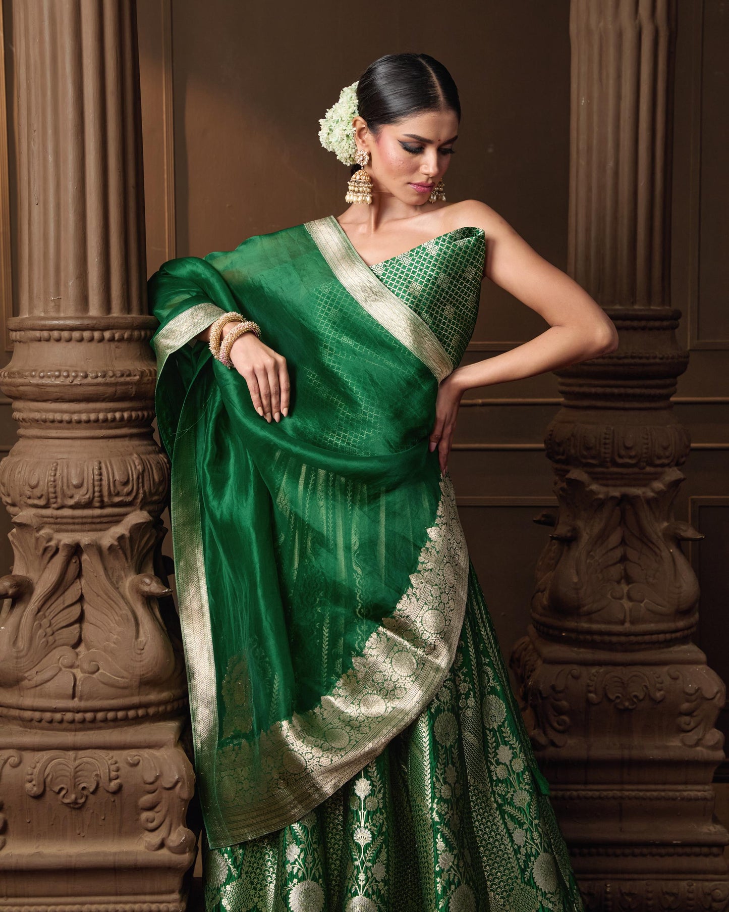GREEN LEHENGA