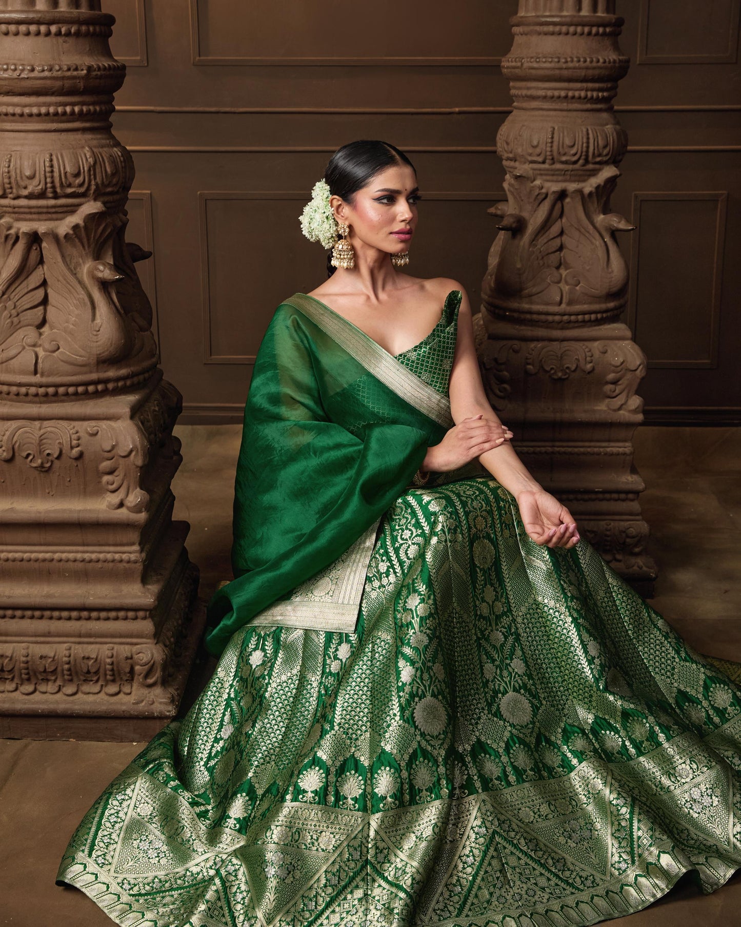 GREEN LEHENGA