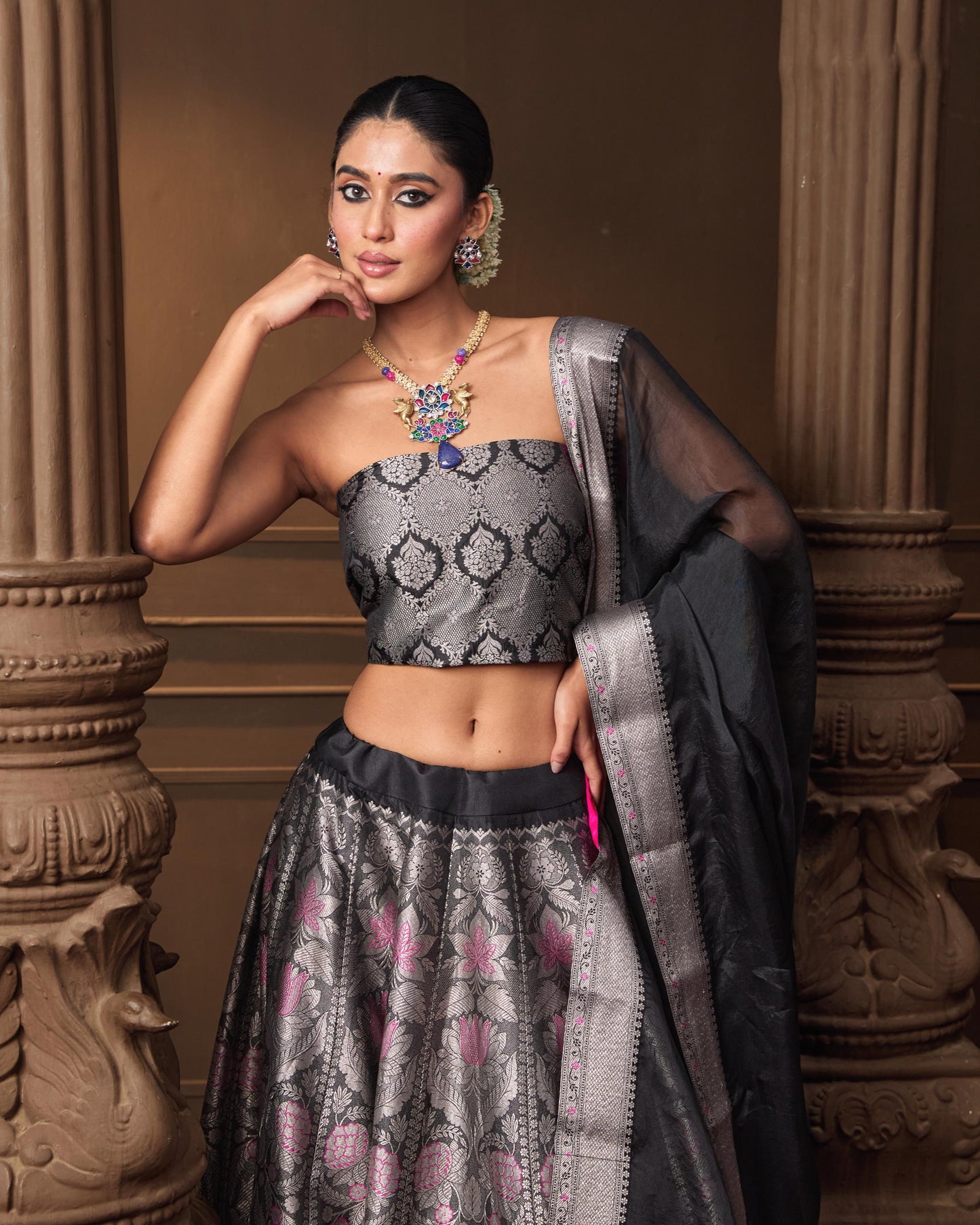 BLACK LEHENGA