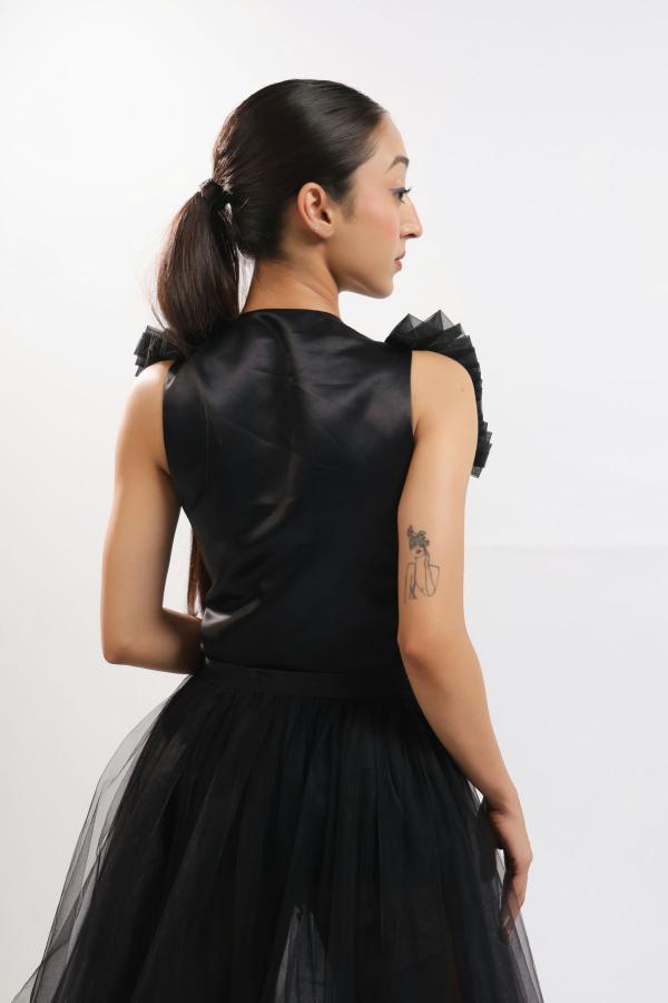 BLACK WAIST COAT AND SKIRT