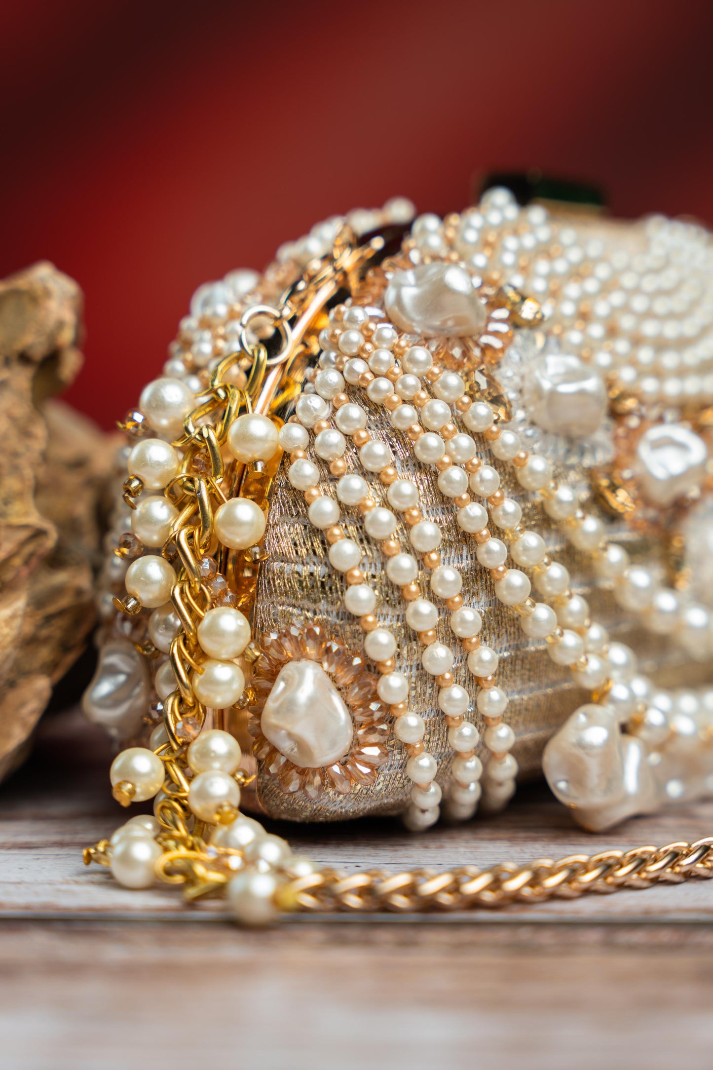 PEARL ADORN KASSE GOLD