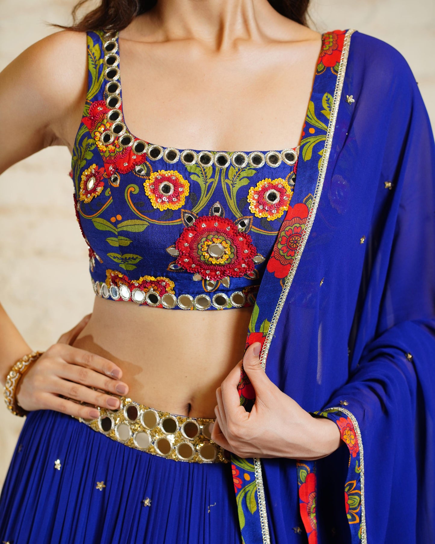 RIA BLUE LEHENGA & BLOUSE & DUPATTA