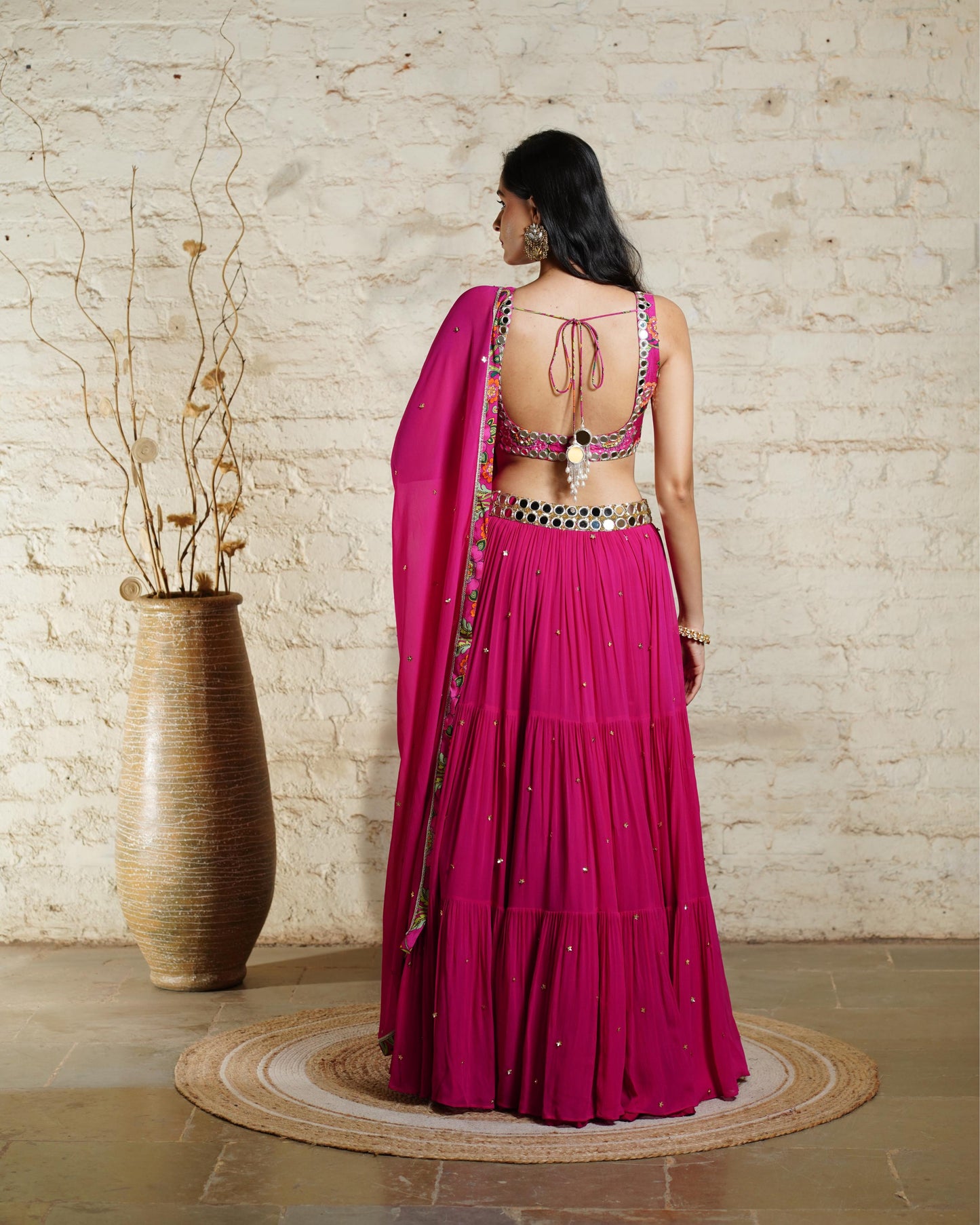 RIA PINK LEHENGA & BLOUSE & DUPATTA