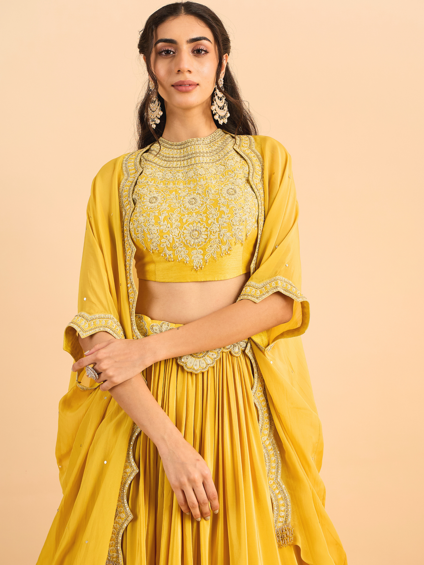 MUSTARD ARISA LEHENGA SET