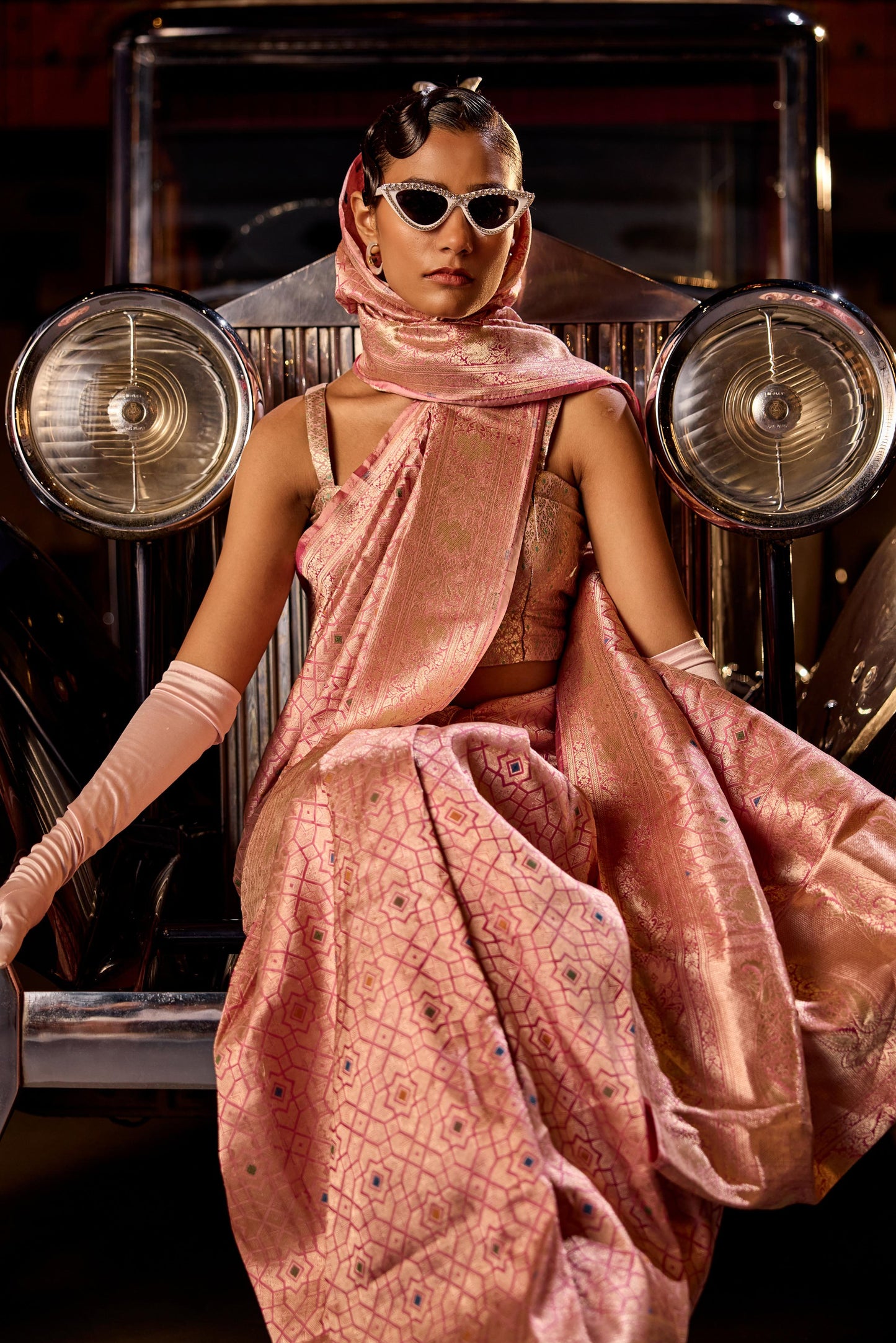 PINK SILK SAREE