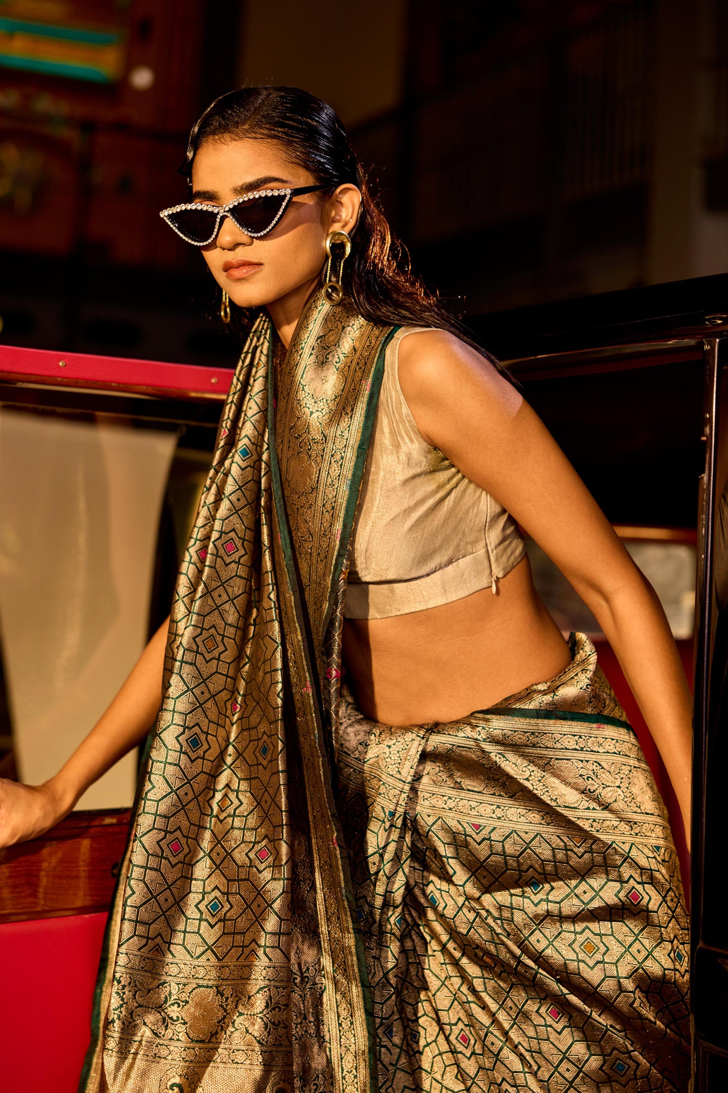 GREEN SILK SAREE