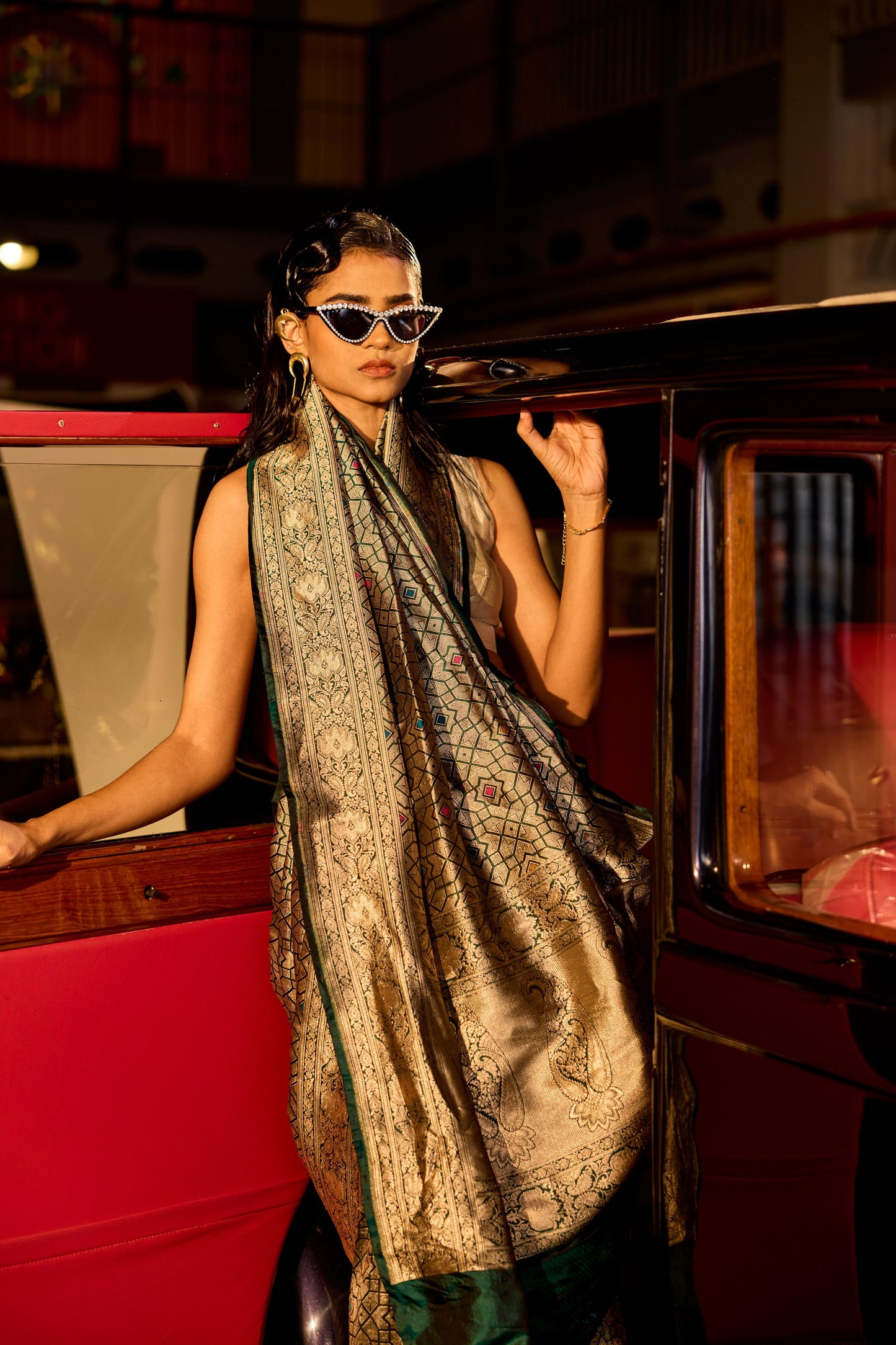 GREEN SILK SAREE