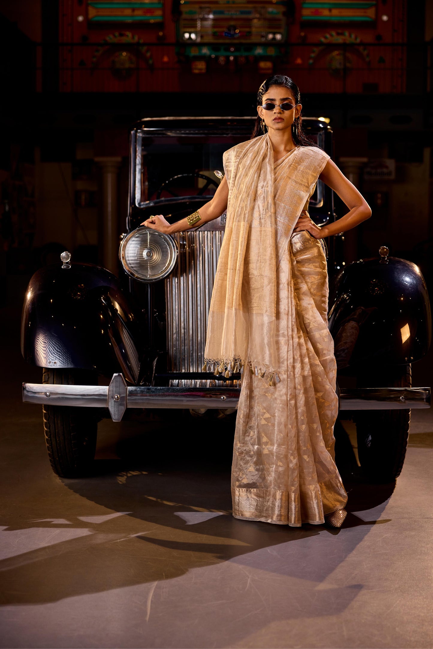 IVORY SILK SAREE