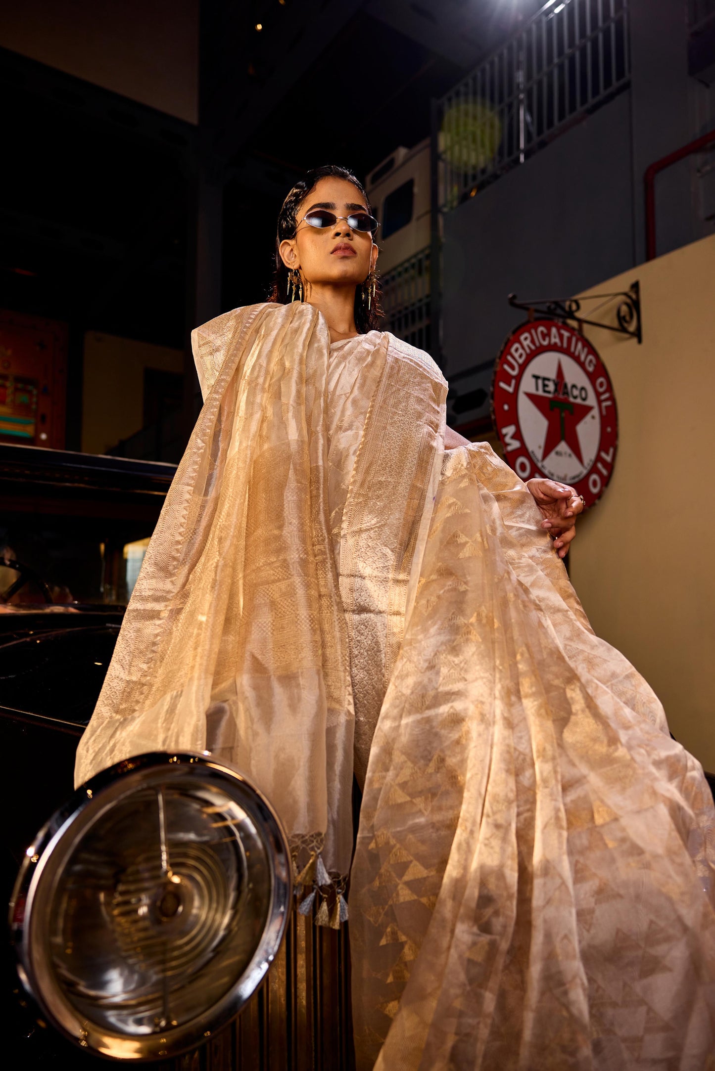 IVORY SILK SAREE