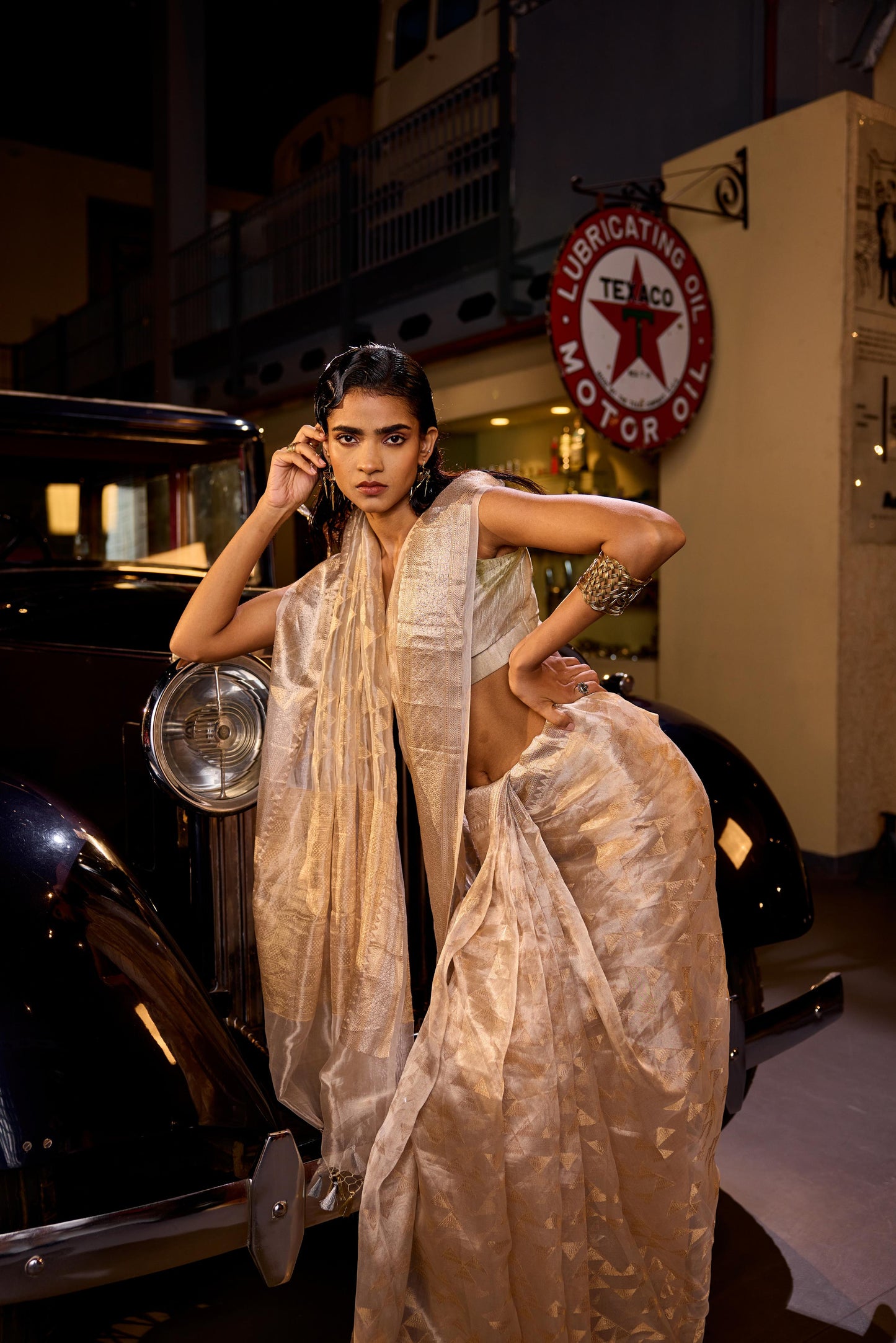 IVORY SILK SAREE