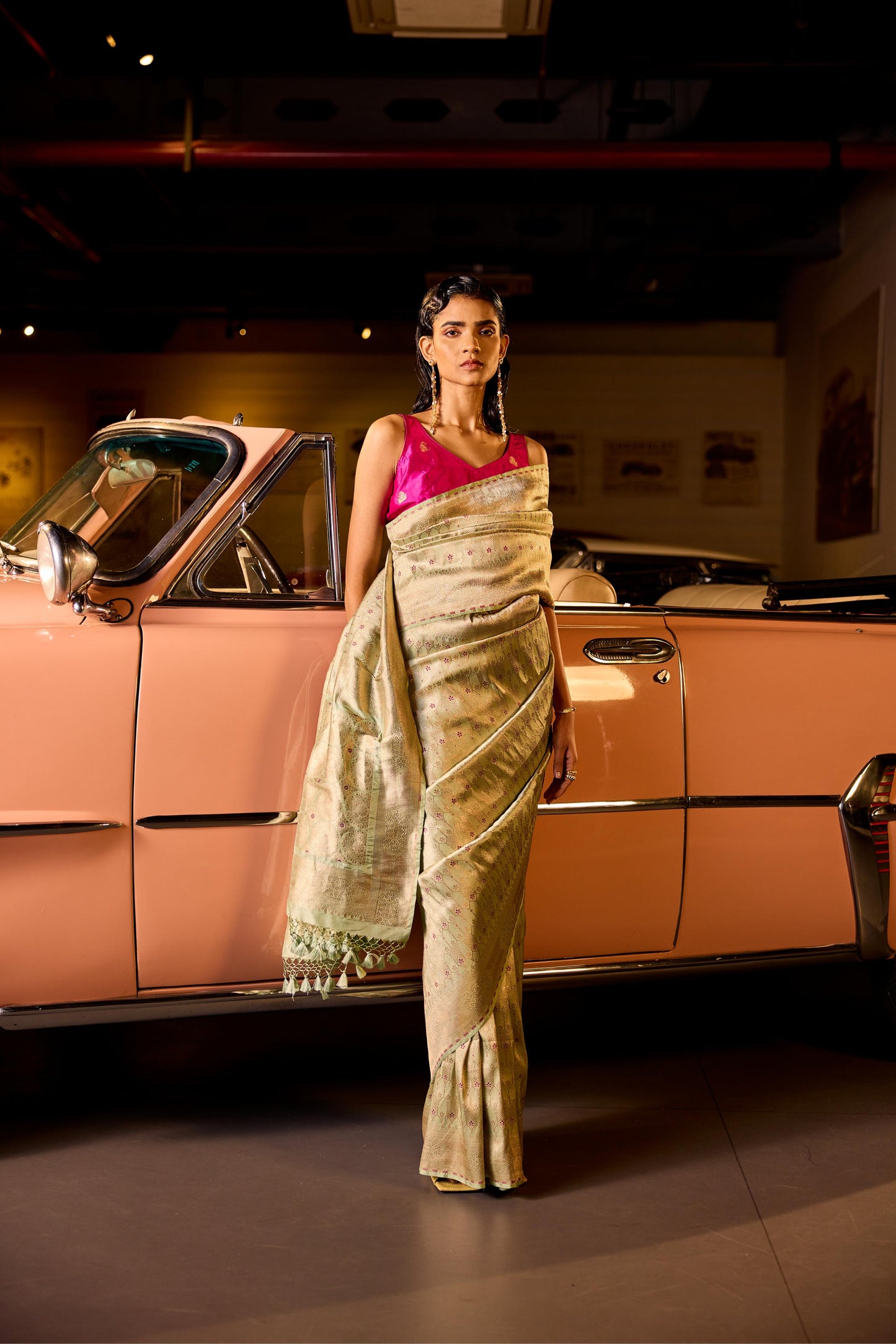 POWDER BLUE SILK SAREE