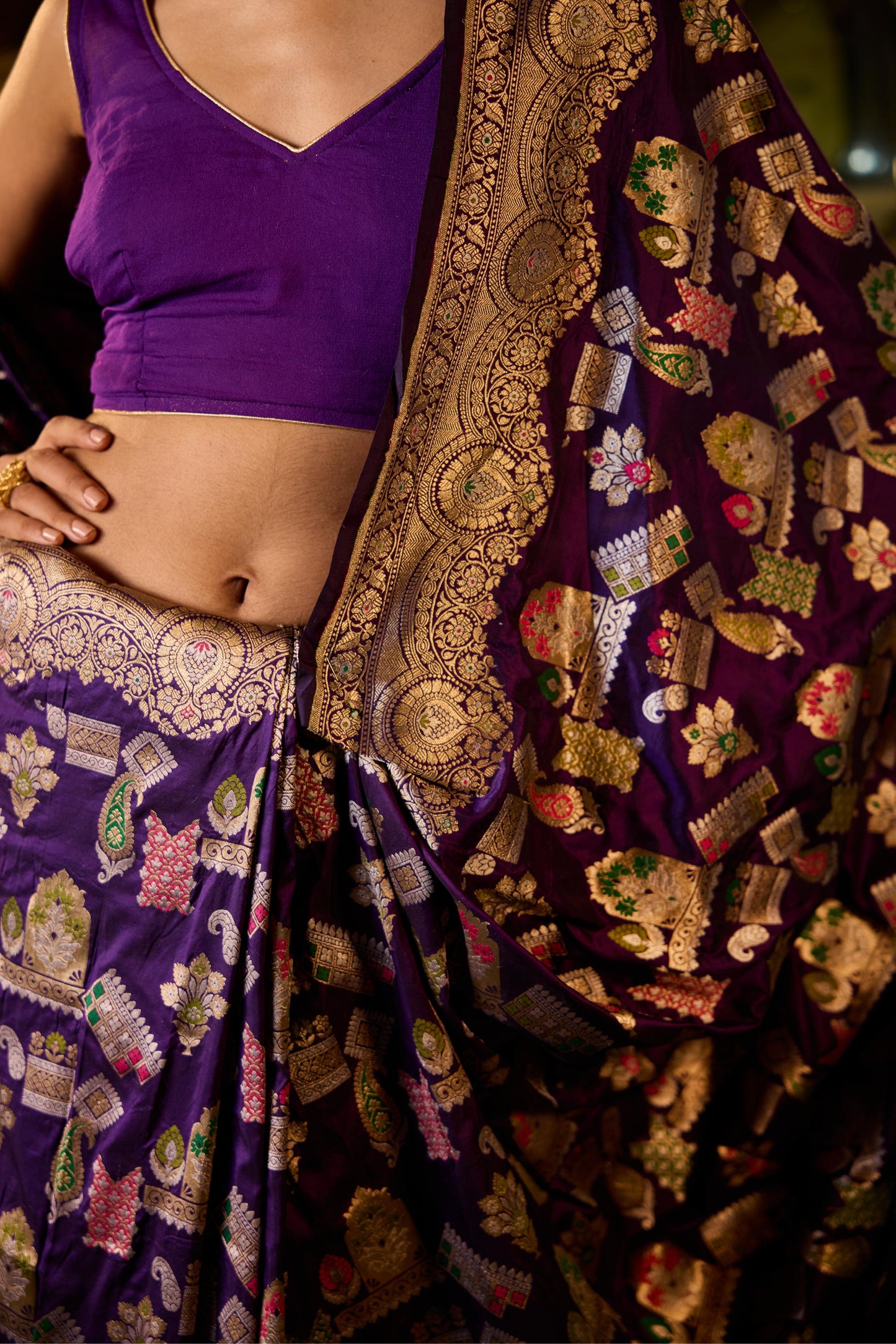 PURPLE SILK SAREE