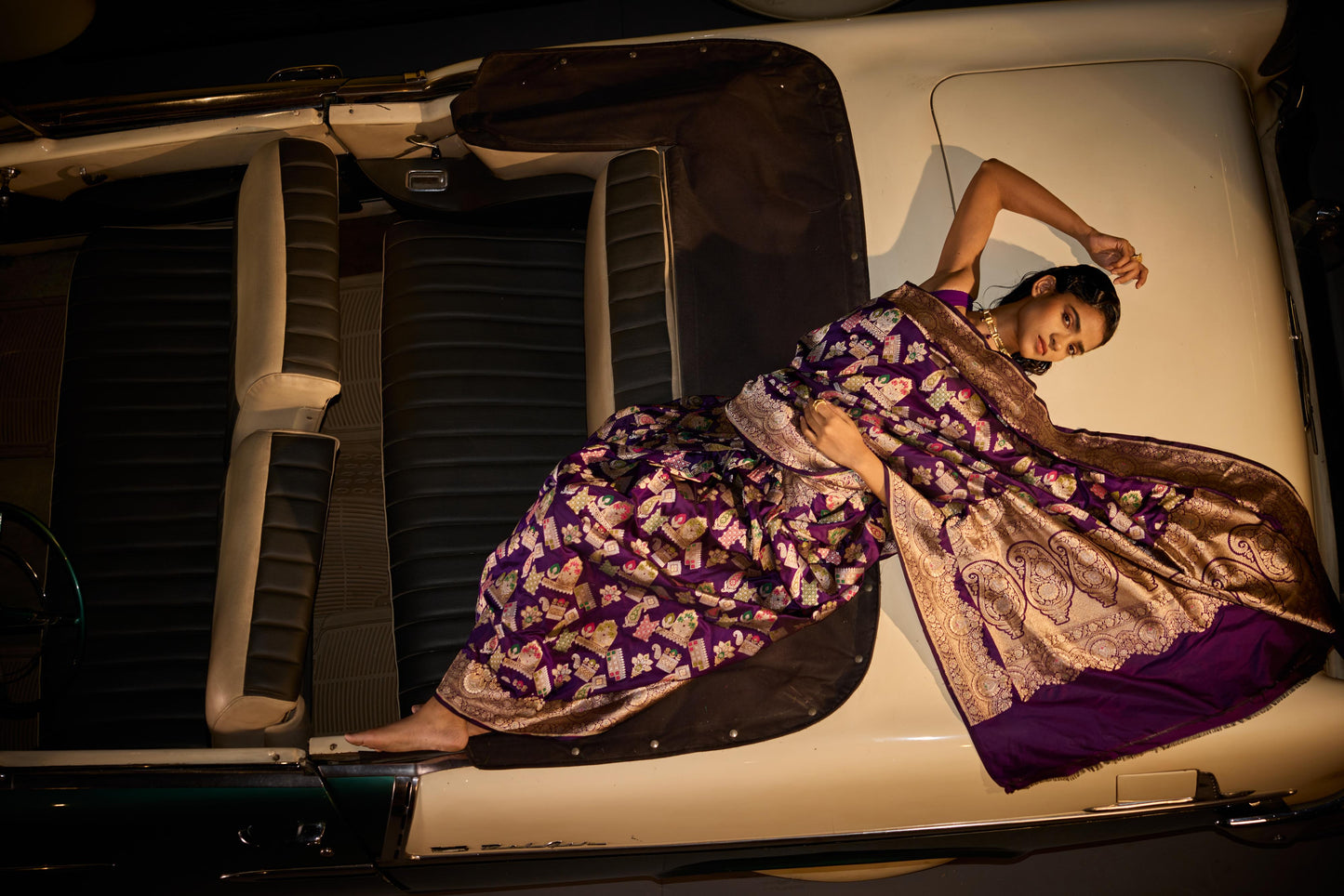 PURPLE SILK SAREE