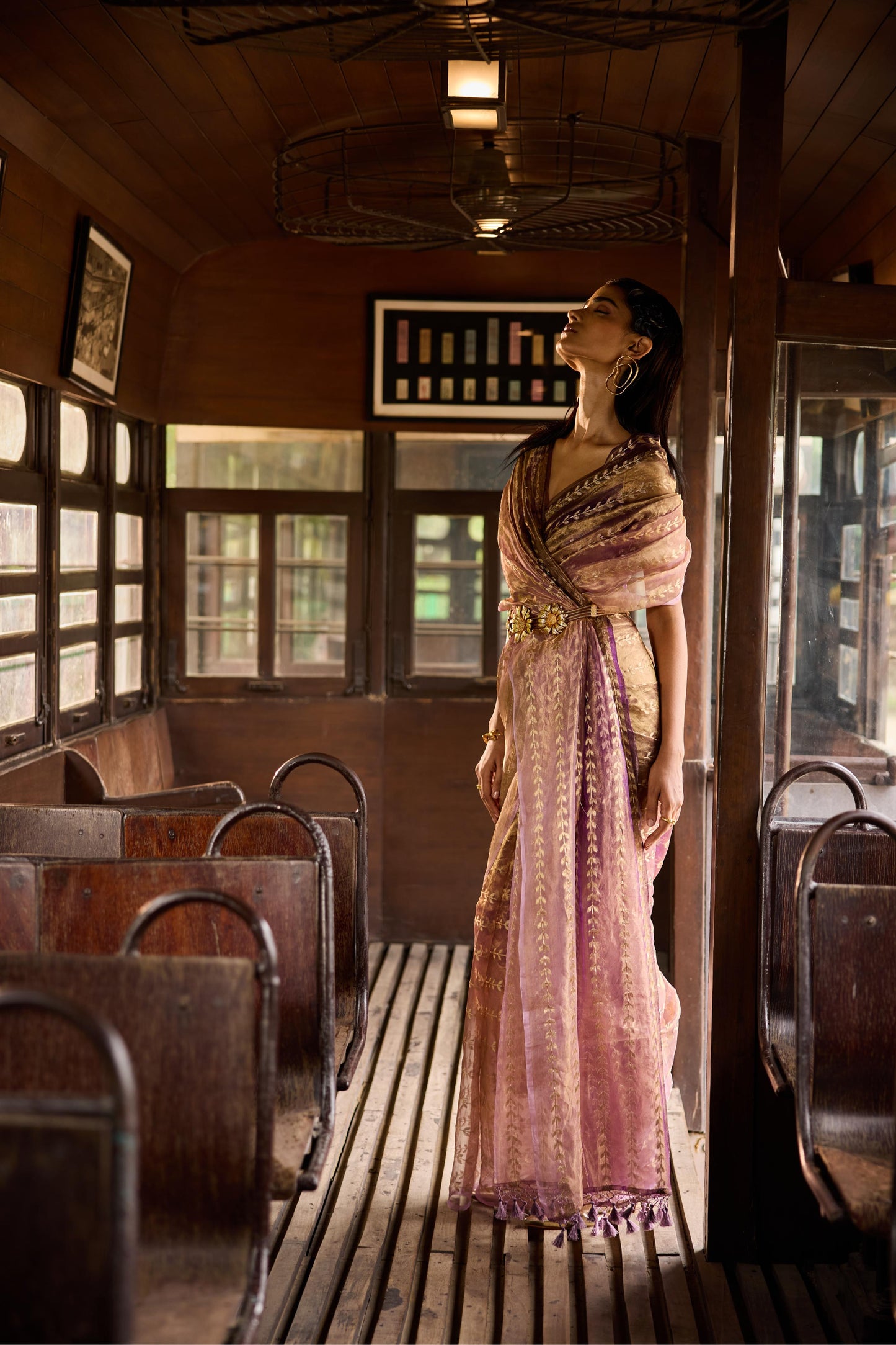 PURPLE SILK SAREE