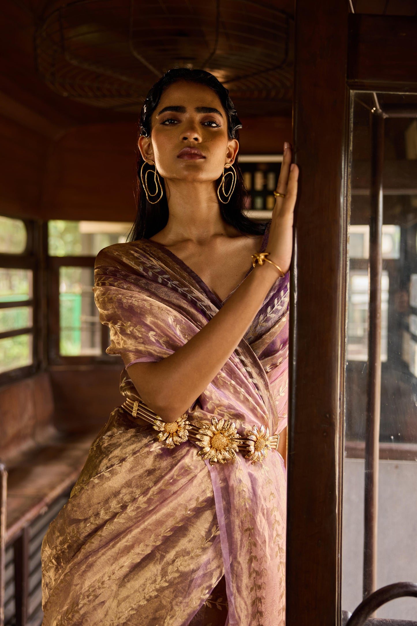 PURPLE SILK SAREE