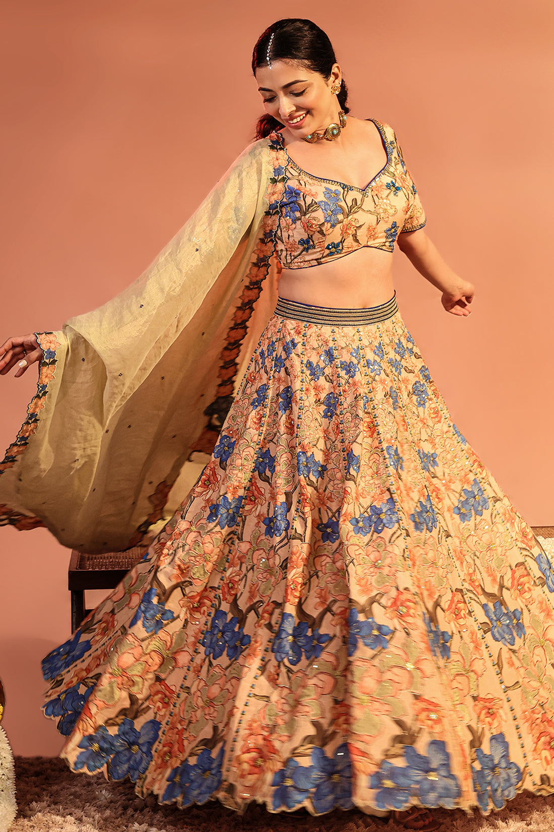 SADIRA EMBROIDERED LEHENGA SET