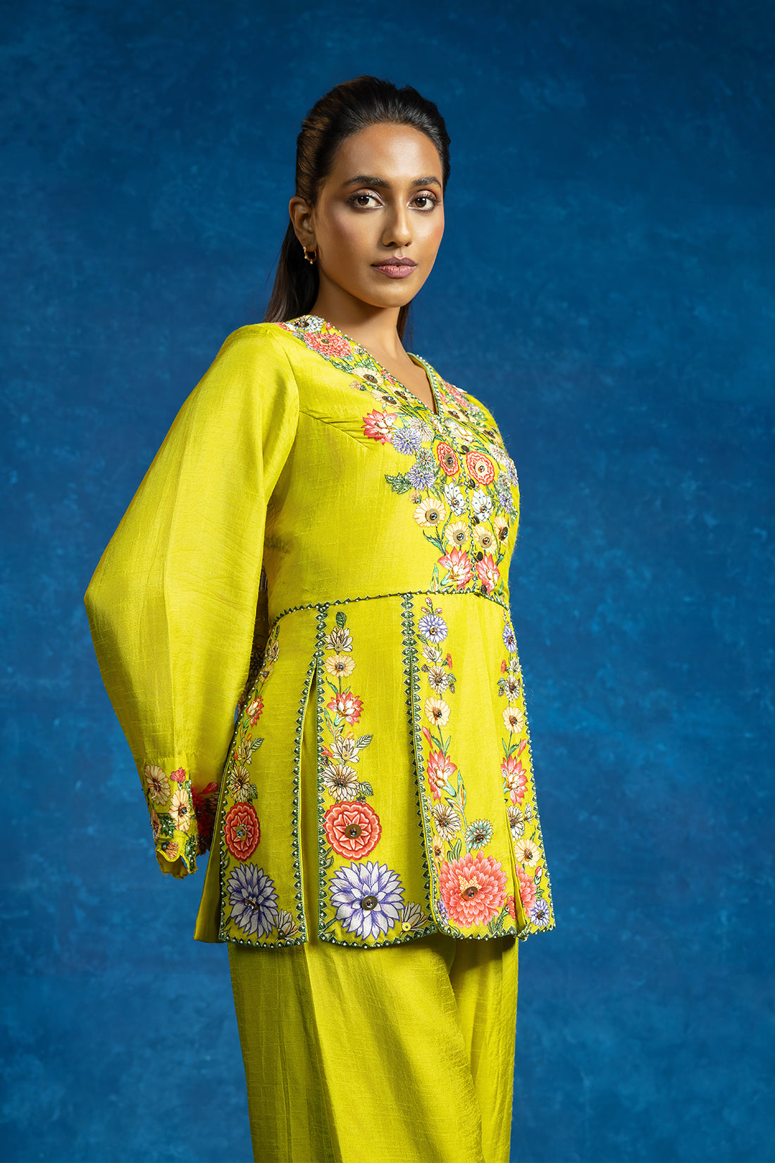 BAGHIRA EMBELLISHED PANELLED PANT SET