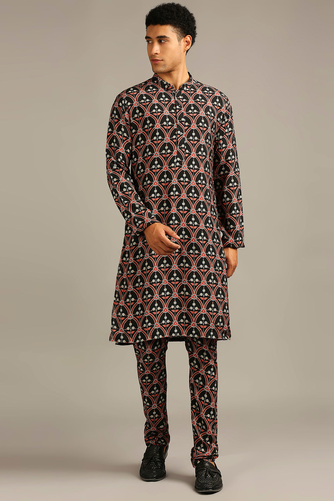 ETHNIC FOLKLORE PRINTED KURTA SET