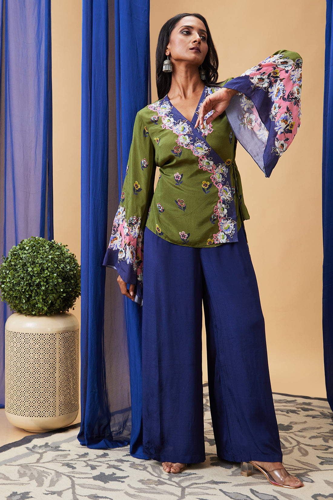 TASNIM EMBROIDERED ANGARKHA SET