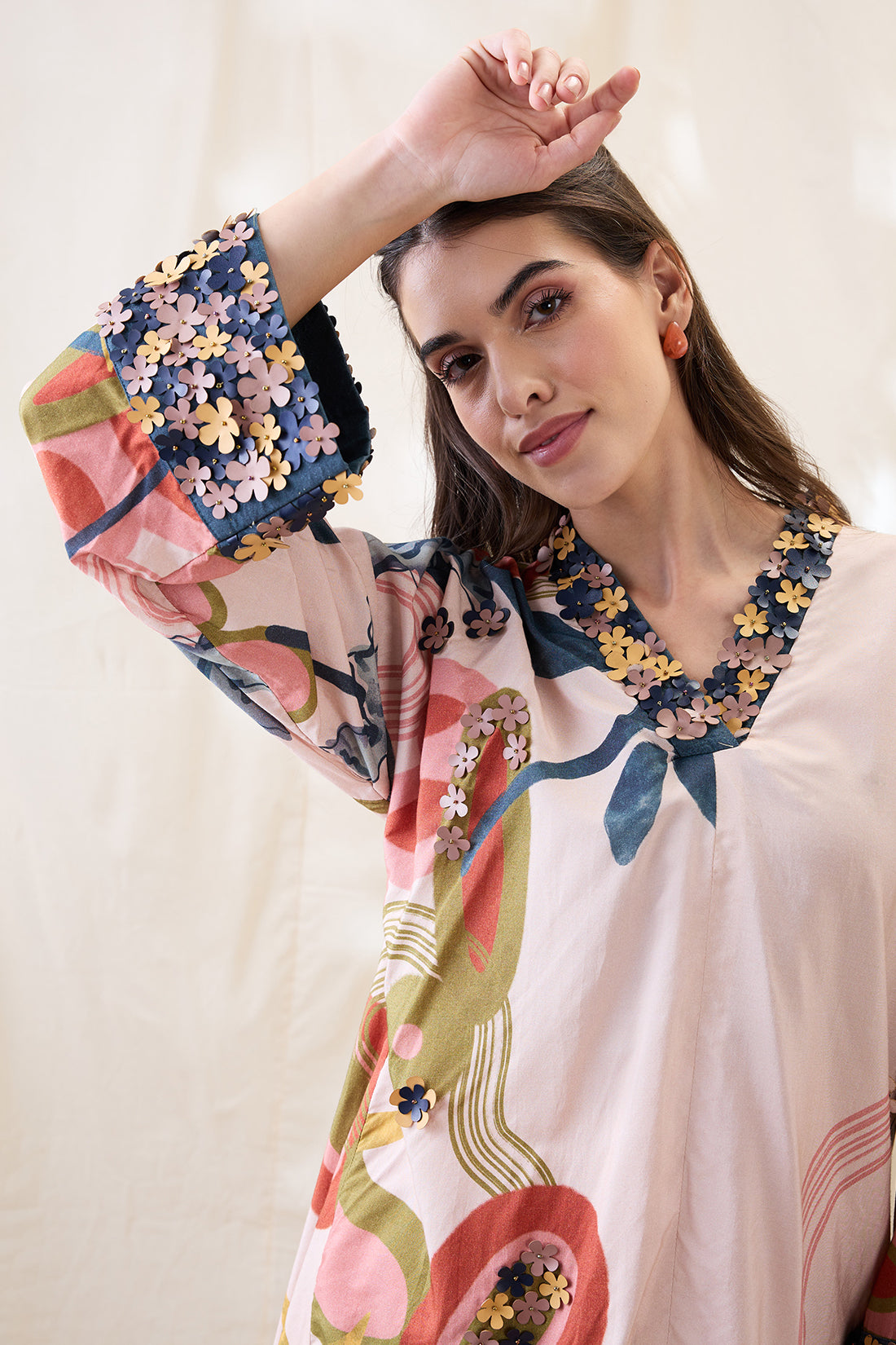 FLORA EMBELLISHED KURTA SET