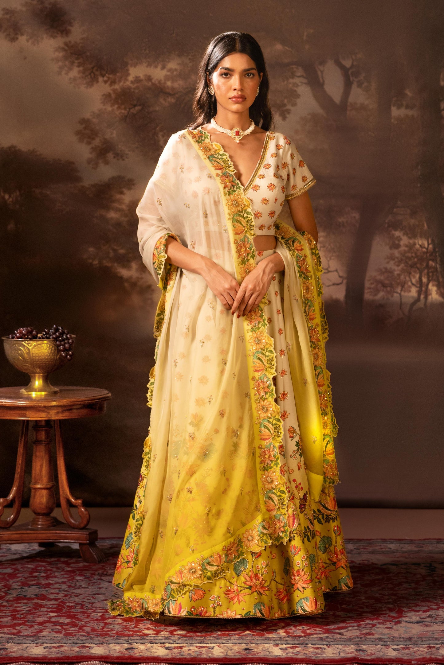 TAMAYA EMBROIDERED LEHNGA SET