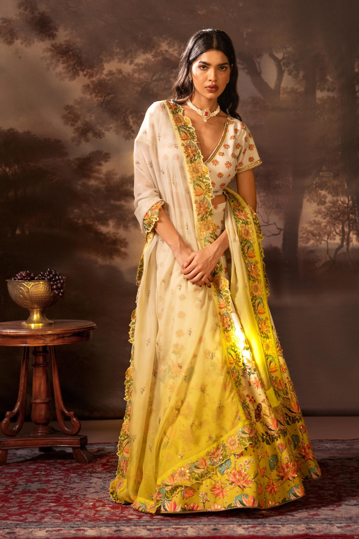 TAMAYA EMBROIDERED LEHNGA SET
