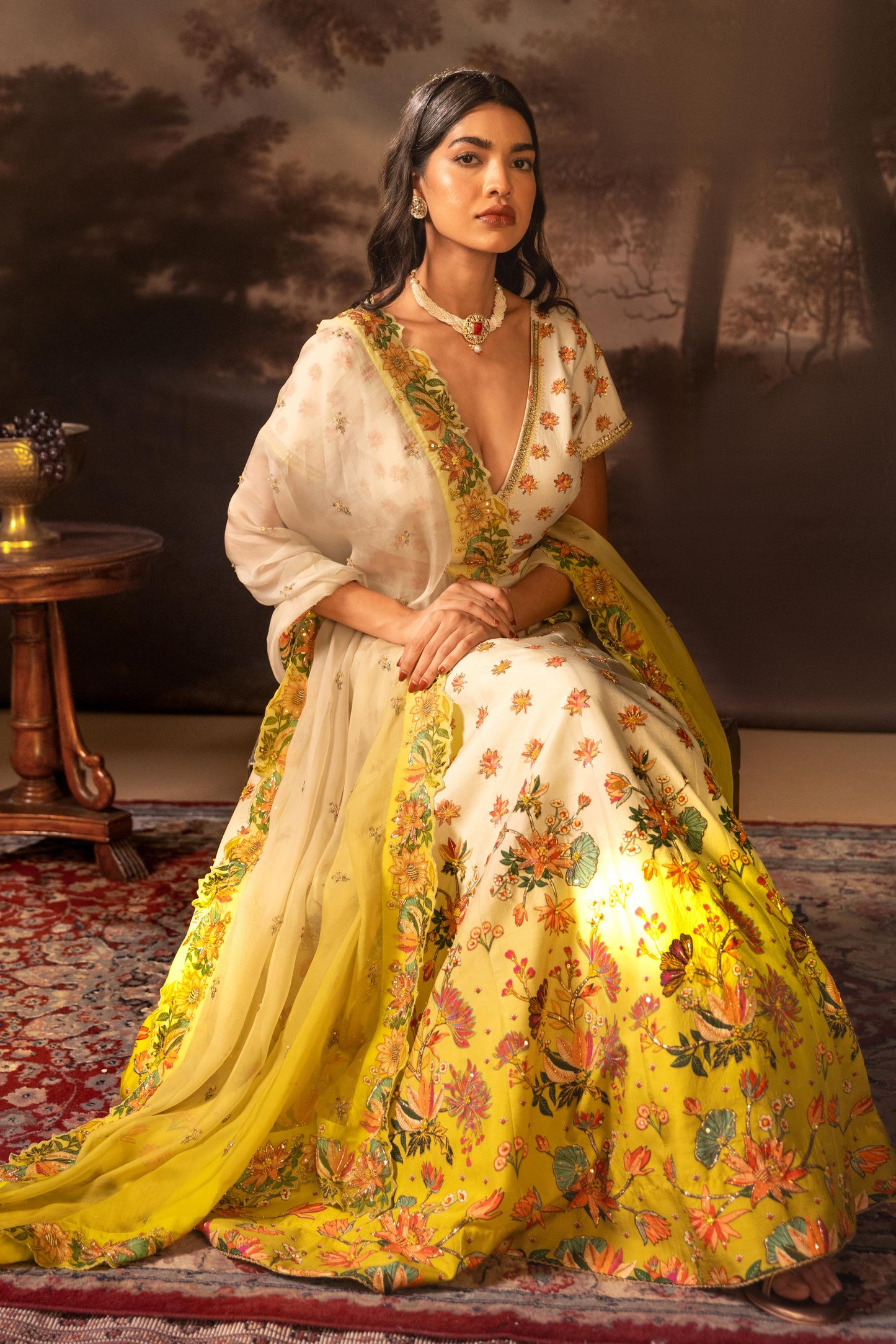 TAMAYA EMBROIDERED LEHNGA SET