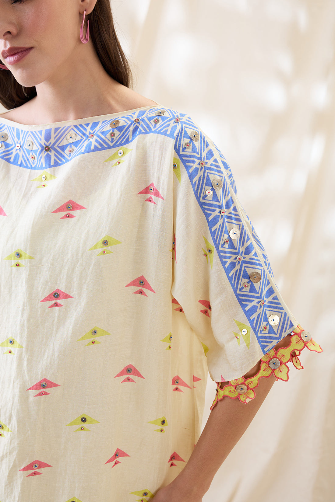 KITCHRA APPLIQUED KIMONO CO-ORD SET