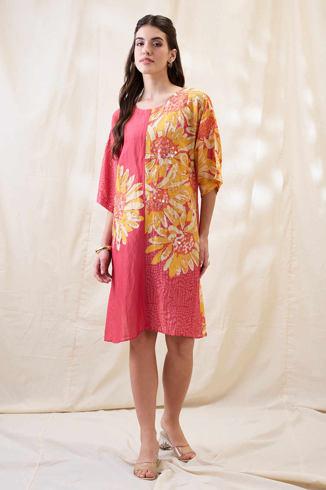 RAVYA EMBELLISHED BOXY DRESS