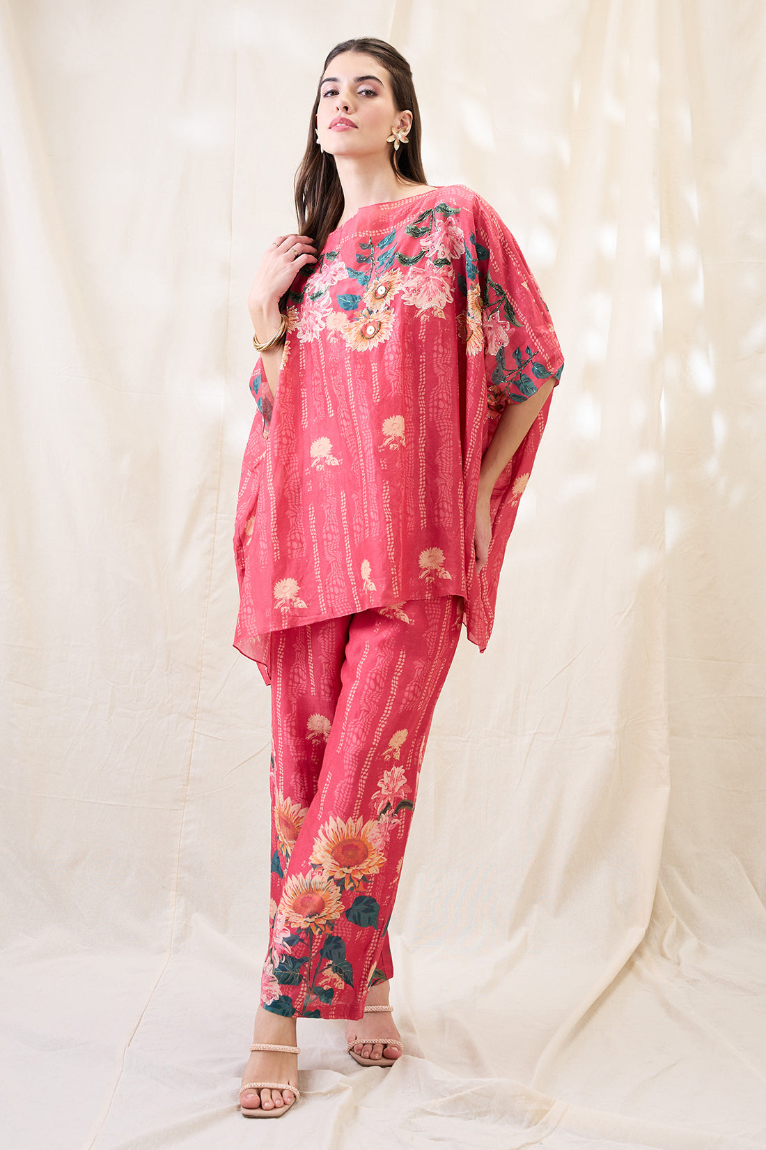 RAVYA EMBROIDERED KIMONO CO-ORD SET