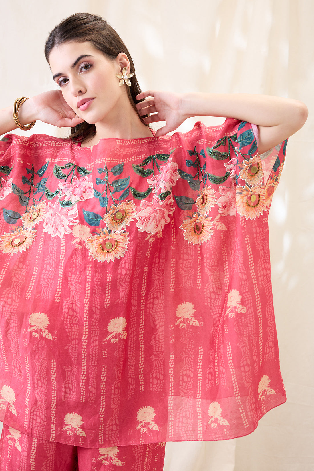 RAVYA EMBROIDERED KIMONO CO-ORD SET