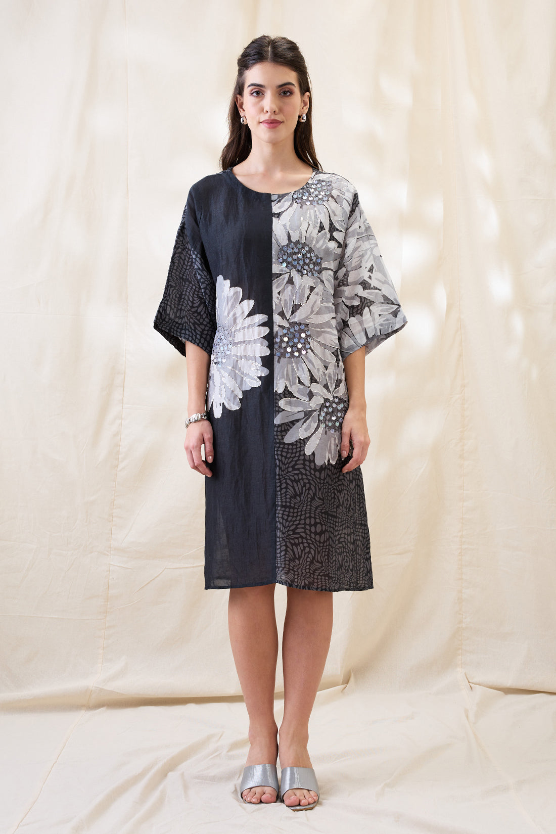 RAVYA EMBELLISHED BOXY DRESS