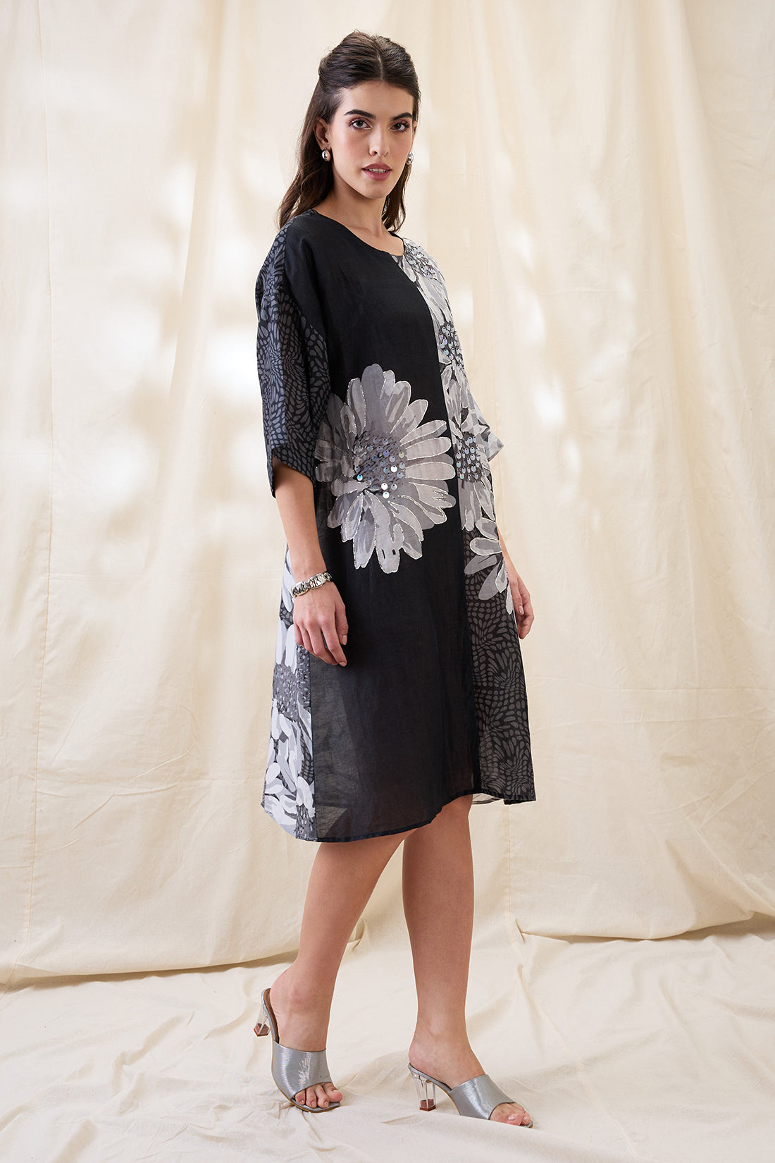 RAVYA EMBELLISHED BOXY DRESS