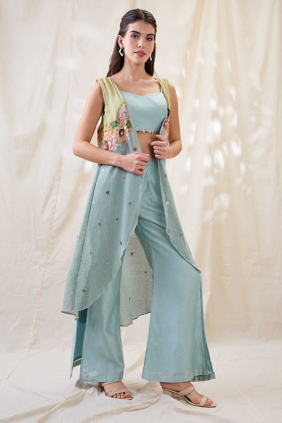 RAVYA CO-ORD SET WITH EMBROIDERED JACKET