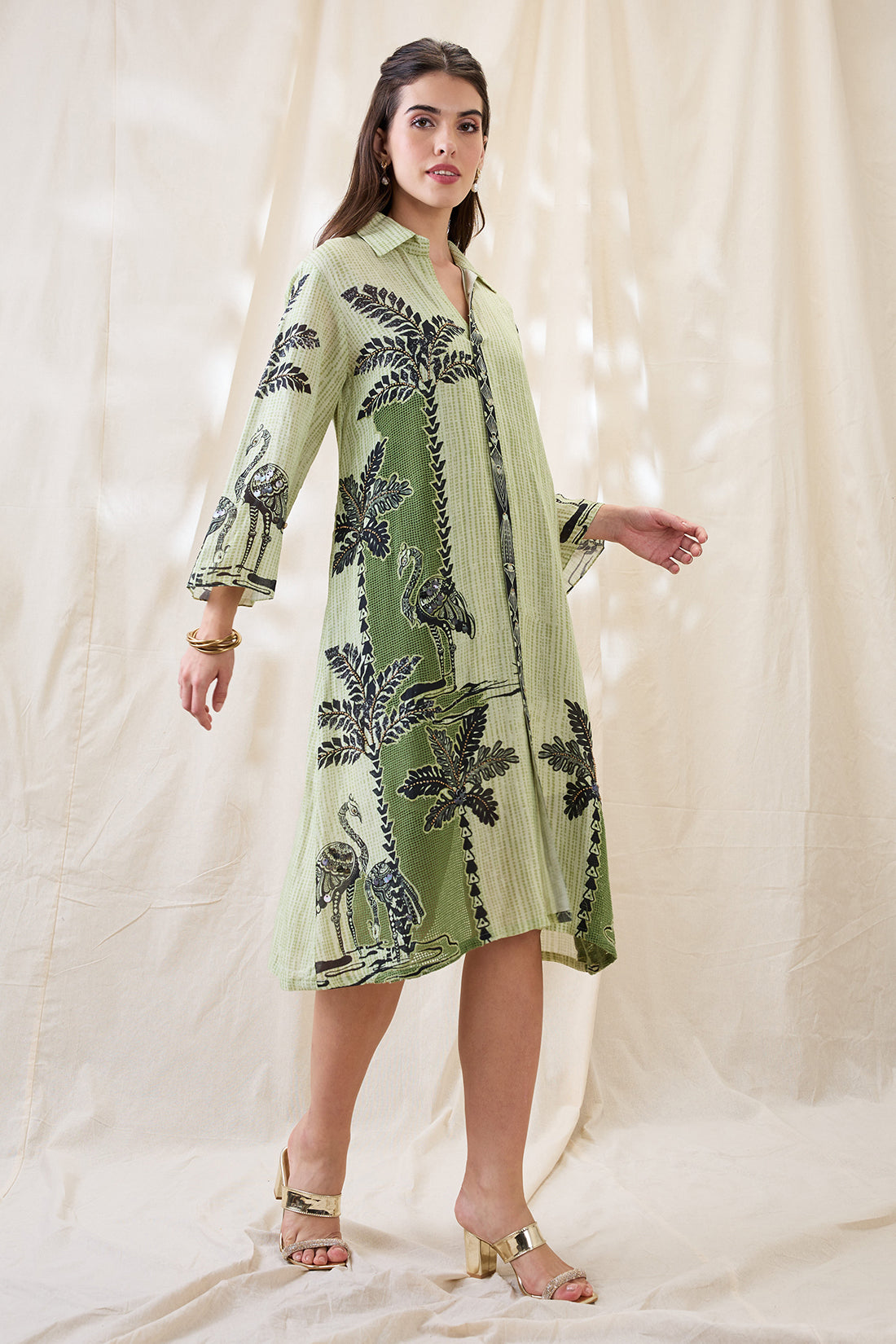 NOORANI EMBELLISHED BOXY DRESS