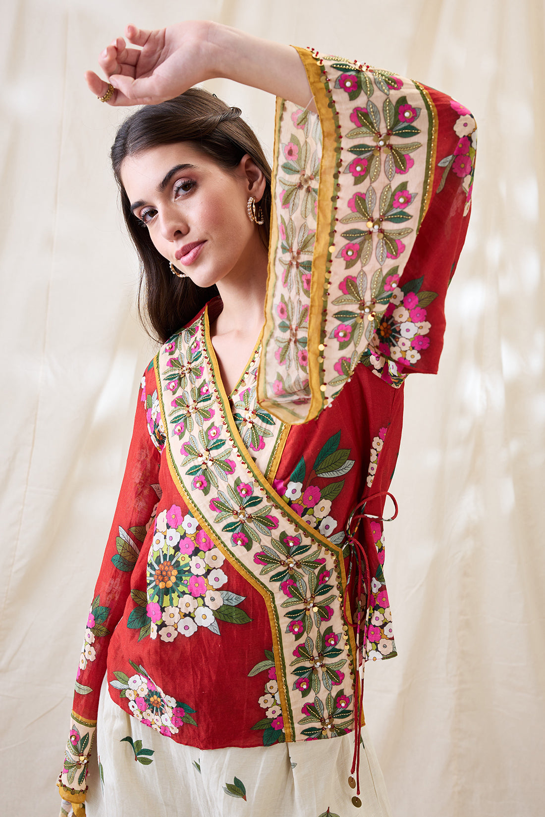 GULZAAR EMBELLISHED ANGARKHA SET