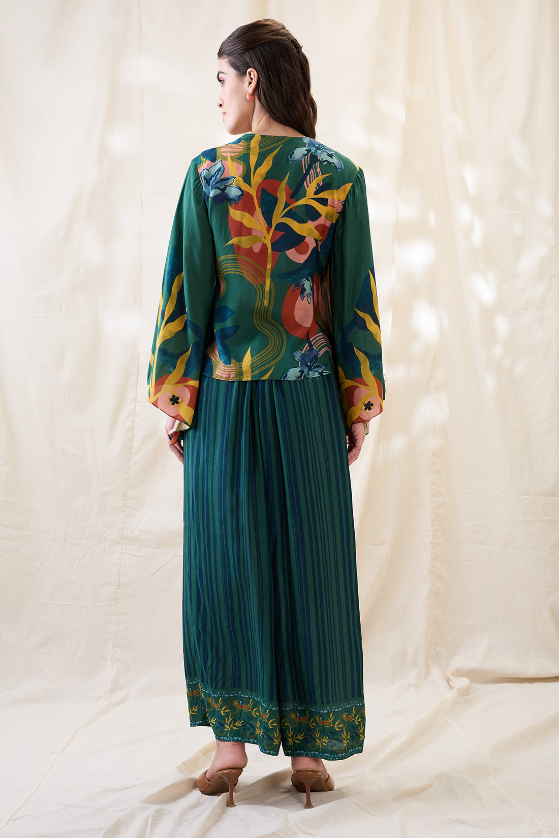 FLORA EMBELLISHED ANGARKHA SET