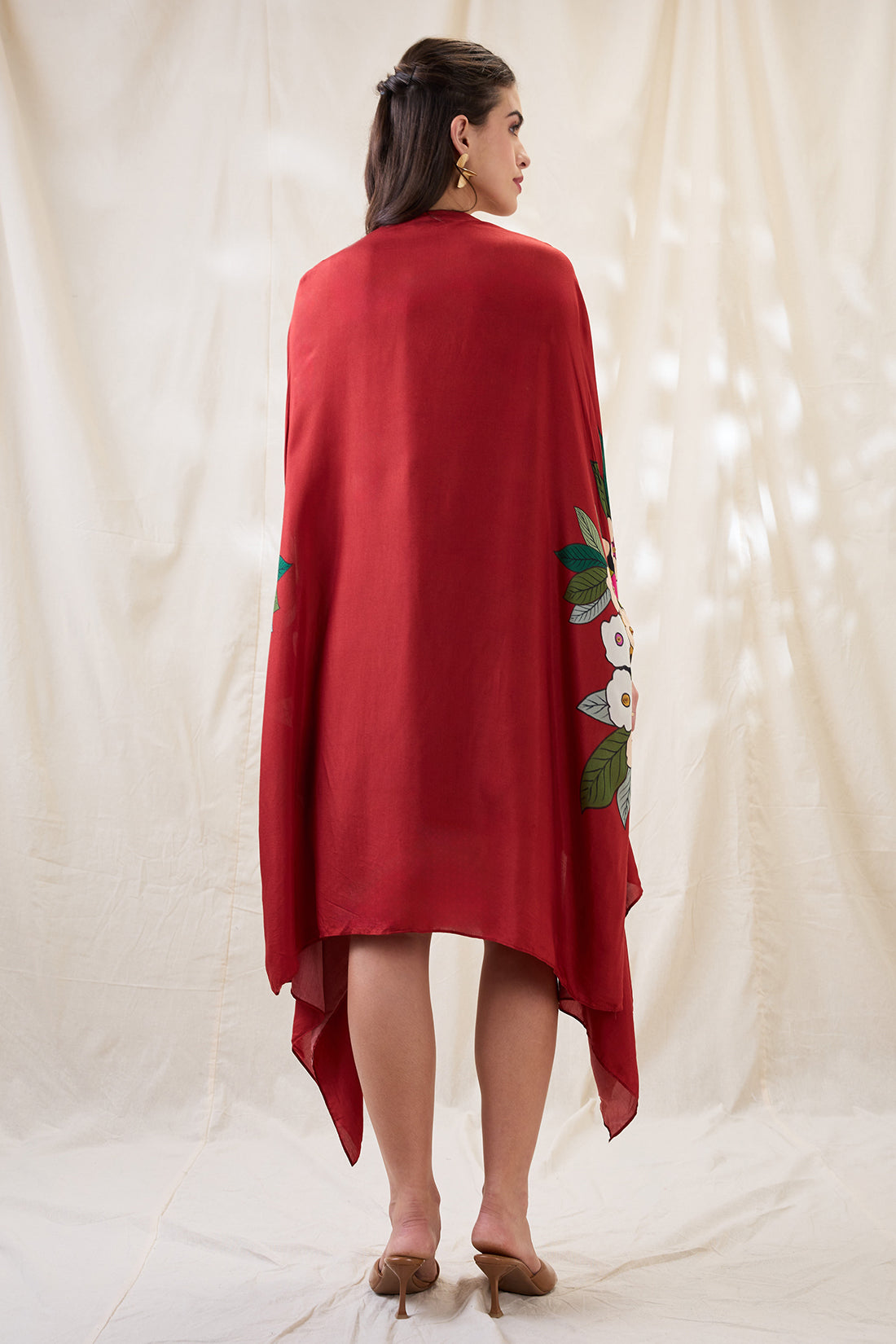 GULZAAR PRINTED DRESS WITH JACKET