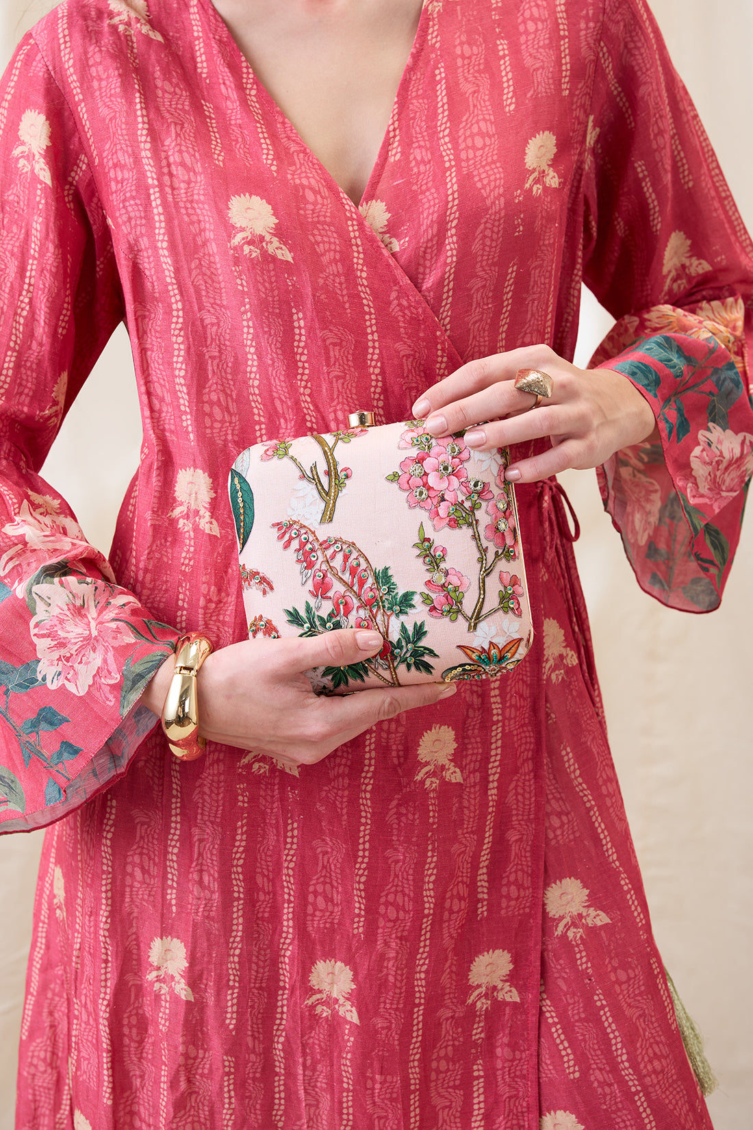TAMAYA EMBELLISHED CLUTH BAG