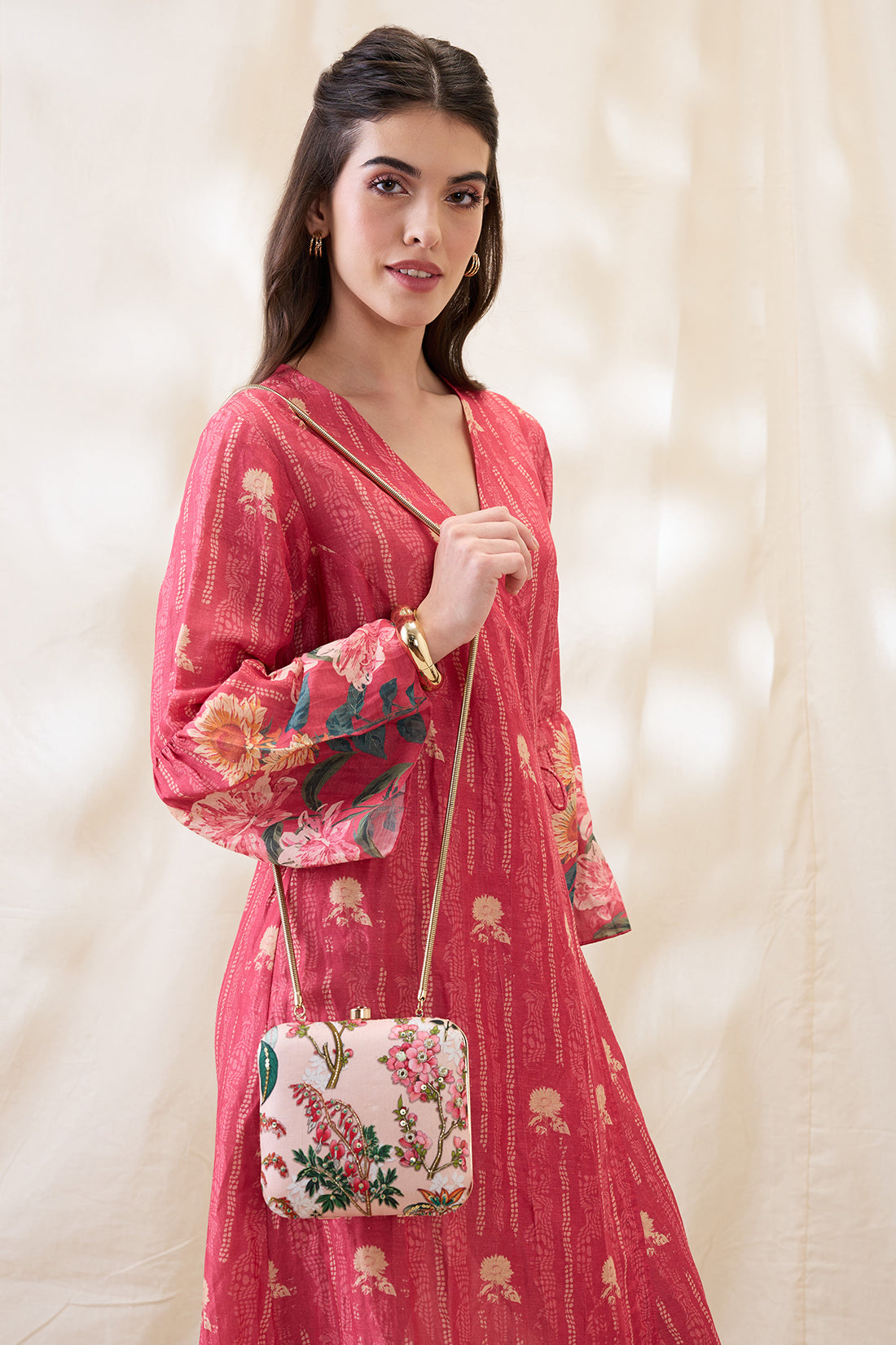 TAMAYA EMBELLISHED CLUTH BAG