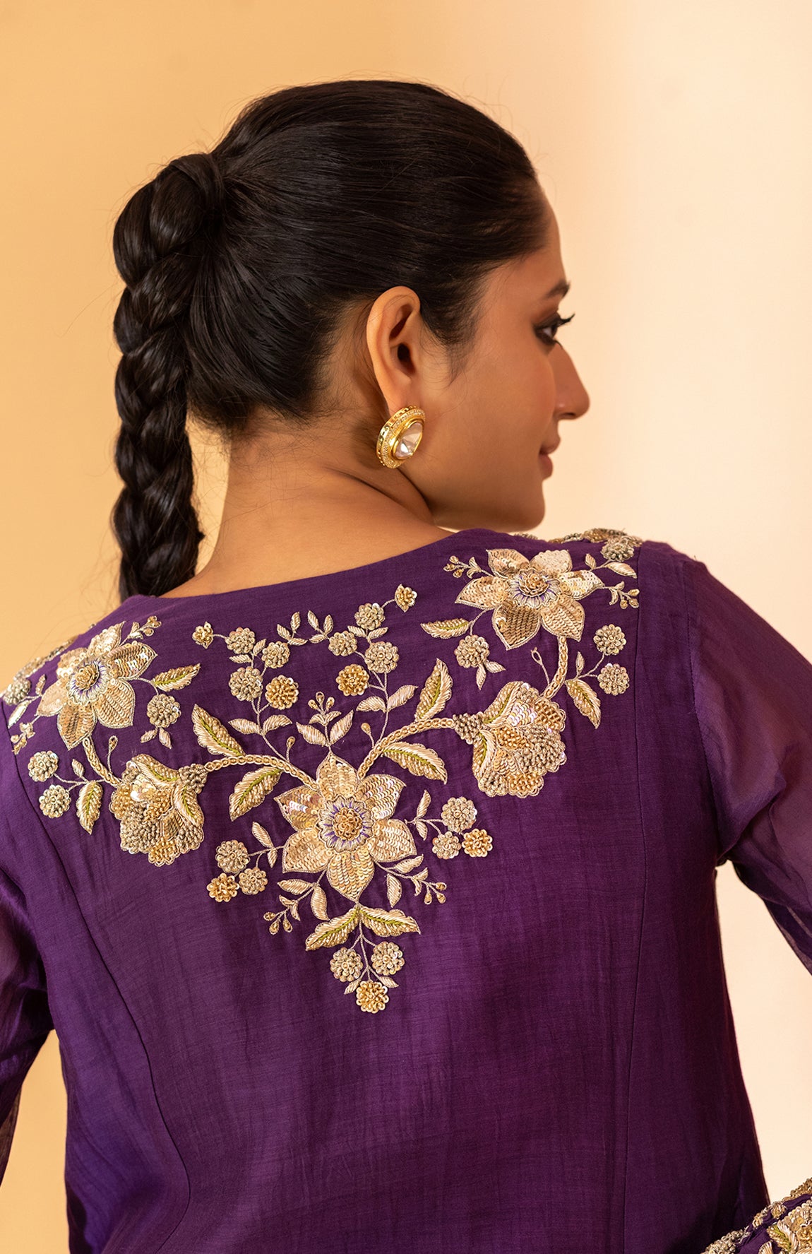 PURPLE ANARKALI SET