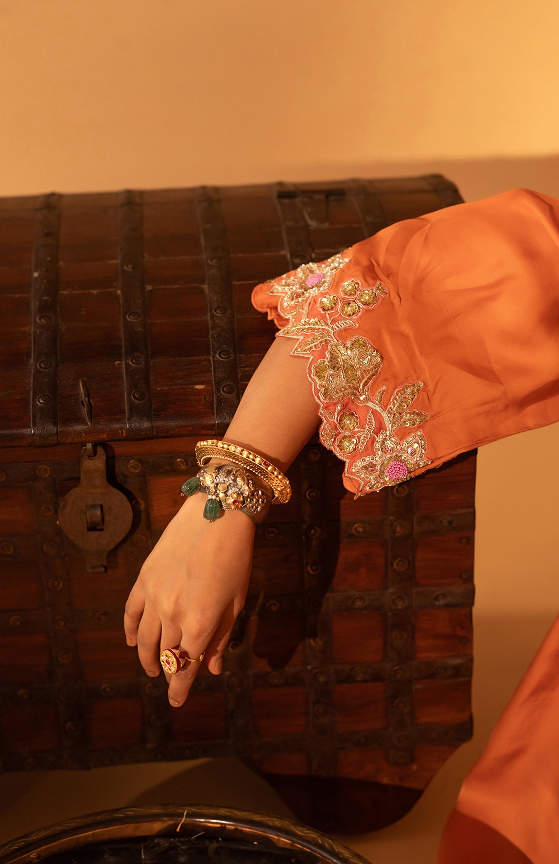 RUST COLOR JACKET SET